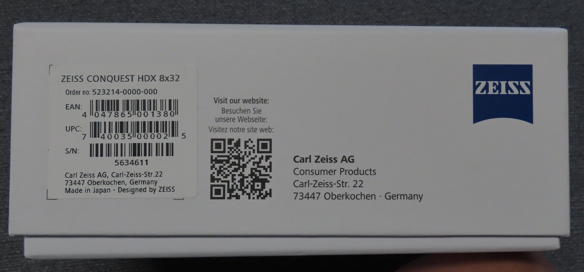 Zeiss Conquest 8 x 32 HDX Fernglas, Neu – Bild 11