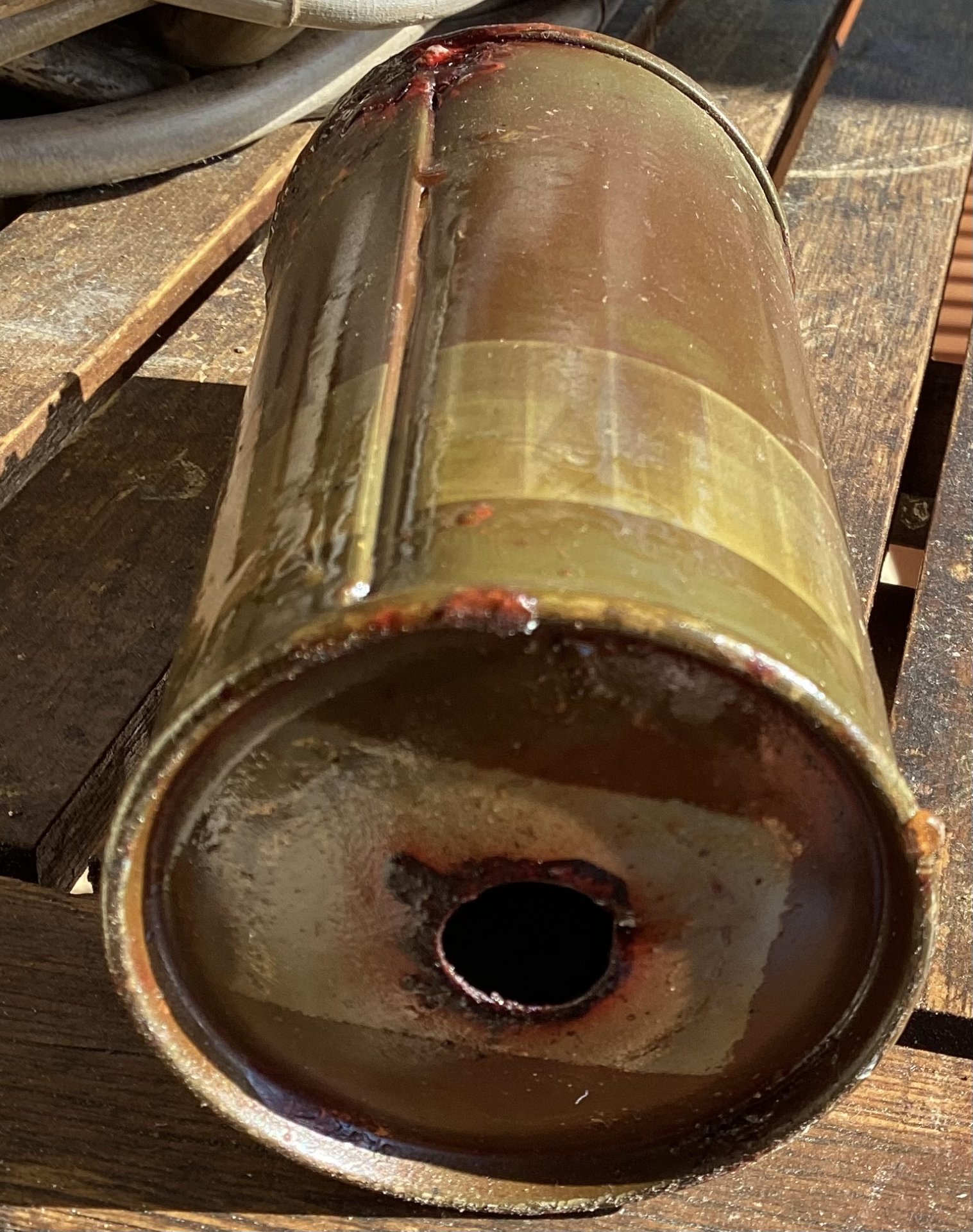 US Nebelhandgranate Smoke red, selten, natürlich leer. – Bild 4