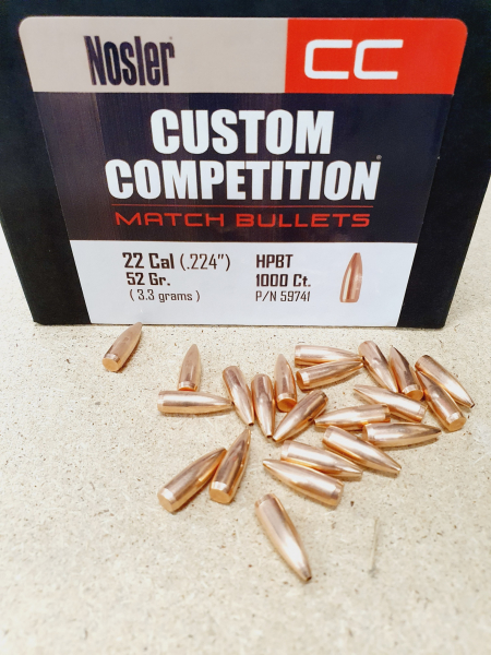 .224/52grs HPBT Nosler Competition Geschosse 250 stk No. 59741 # SSZ Berka – Bild 1