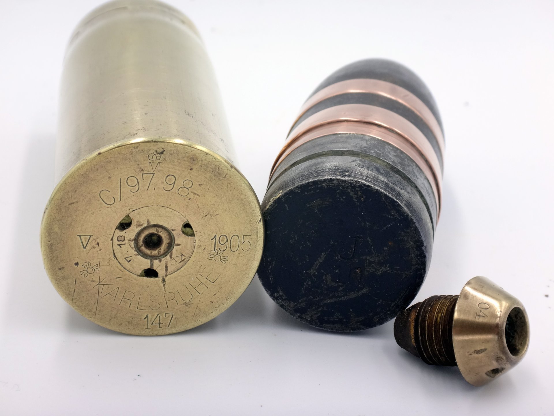 Deutsche 37mm / 3,7cm Patrone mit Sprenggranate 1WK 1905 – Bild 2
