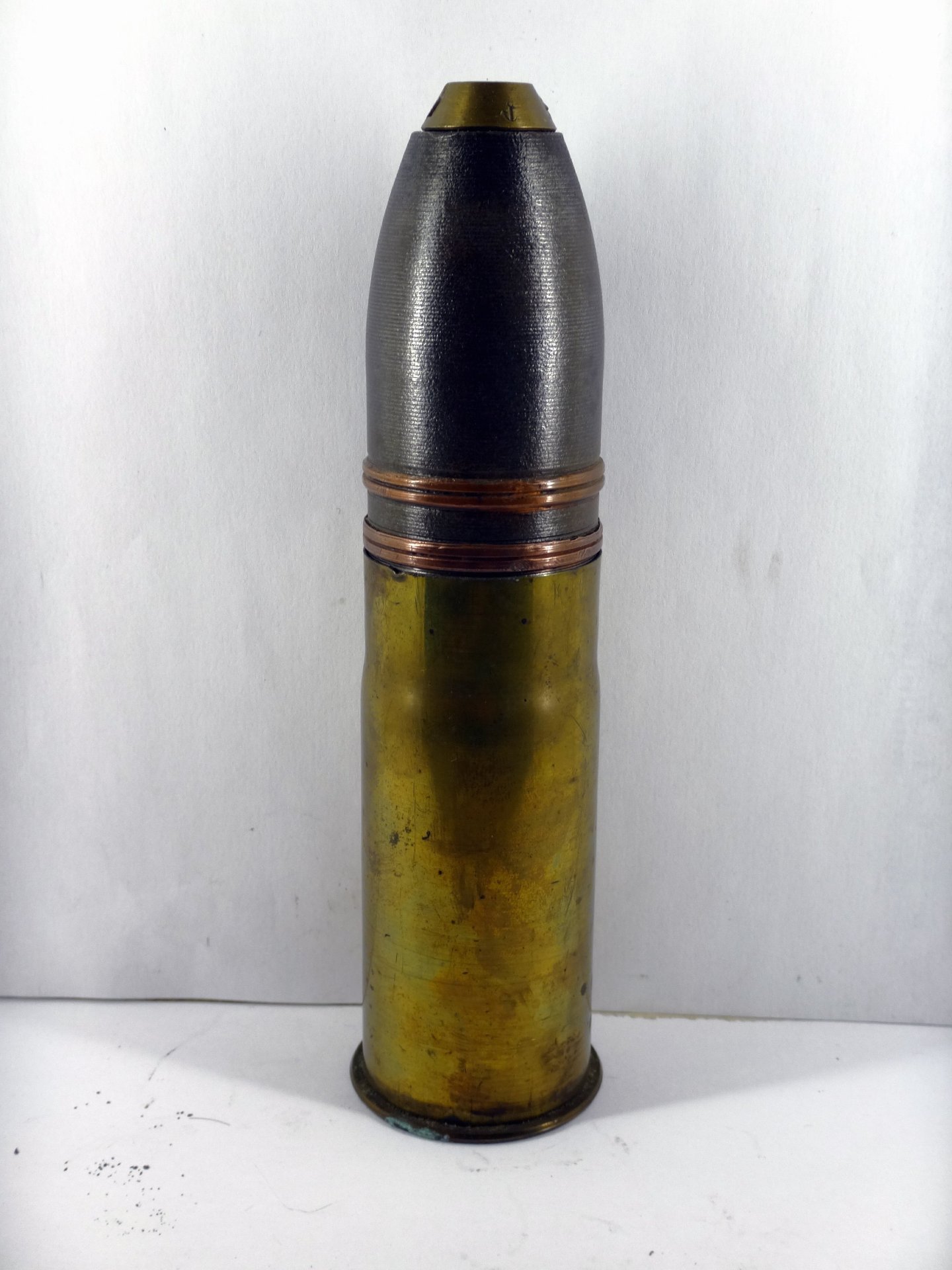 Französische 37mm / 3,7cm Patrone Mod. 1885 mit Sprenggranate Mod. 1888 – Bild 1