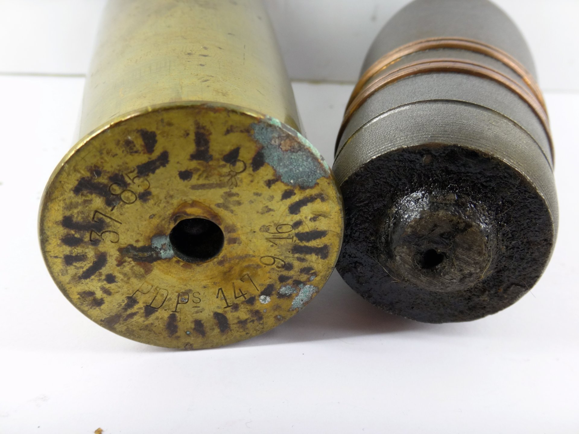 Französische 37mm / 3,7cm Patrone Mod. 1885 mit Sprenggranate Mod. 1888 – Bild 3