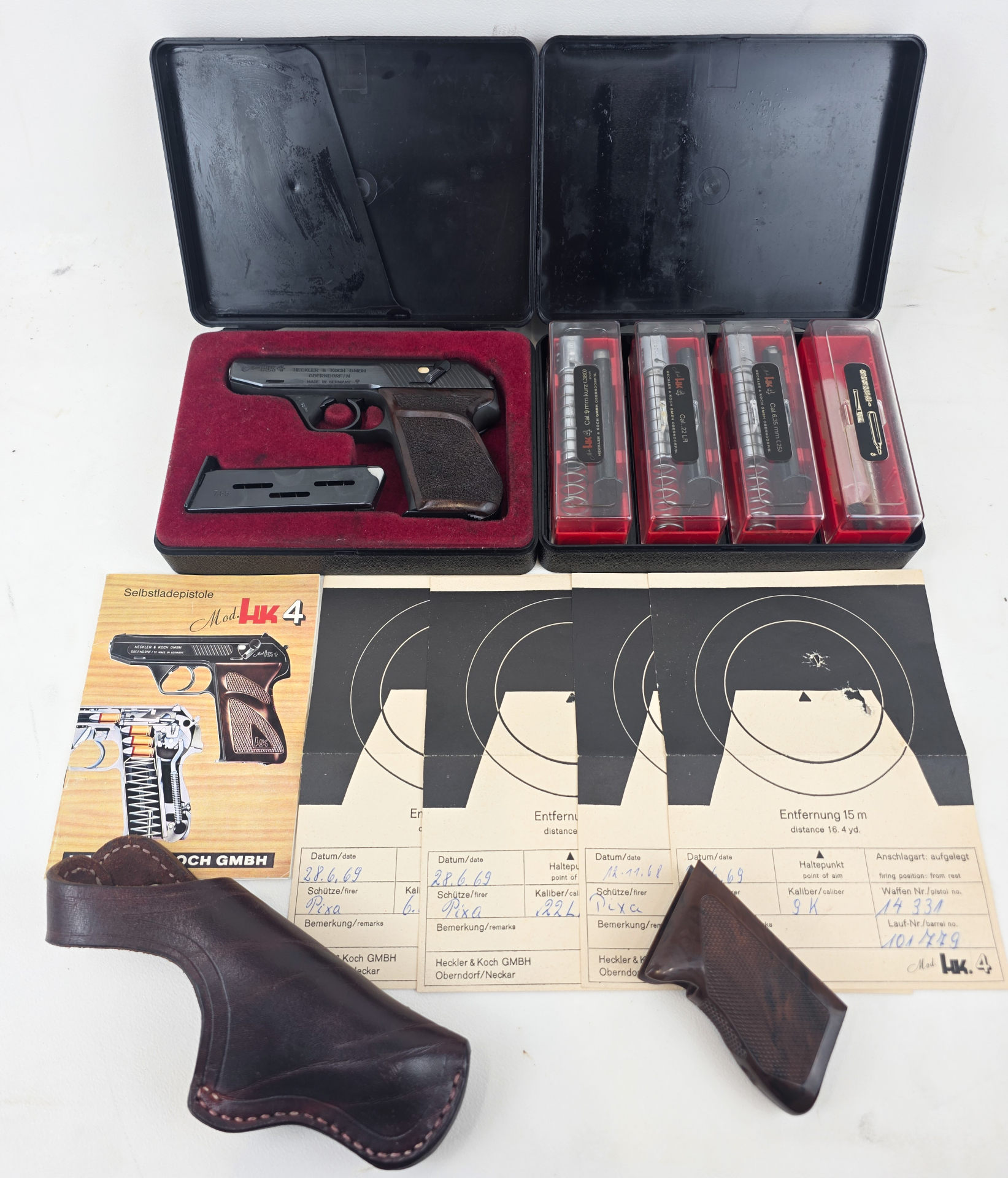 Pistole Heckler & Koch HK4 Kal. 7,65mm inkl. WS 9mmKurz 6,35mm .22lr inkl. OVP inkl. Holster TOP! – Bild 1