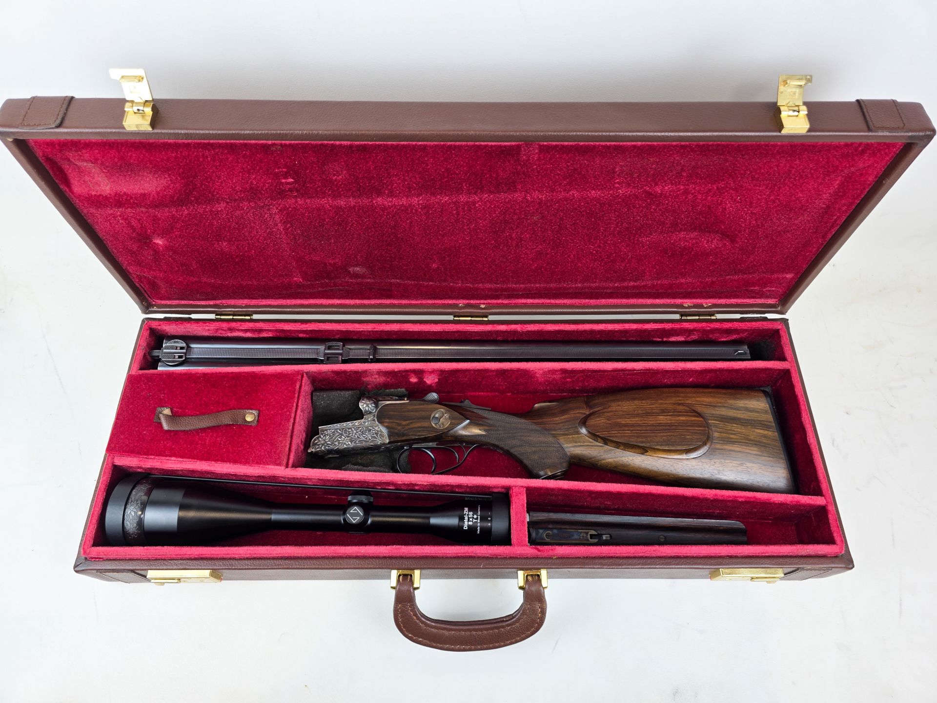Büchsflintendrilling H. Knopf Bühag Suhl Kal. 8x57JRS 5,6x52R 20/76 inkl. Zeiss Diatal BESTZUSTAND! – Bild 1