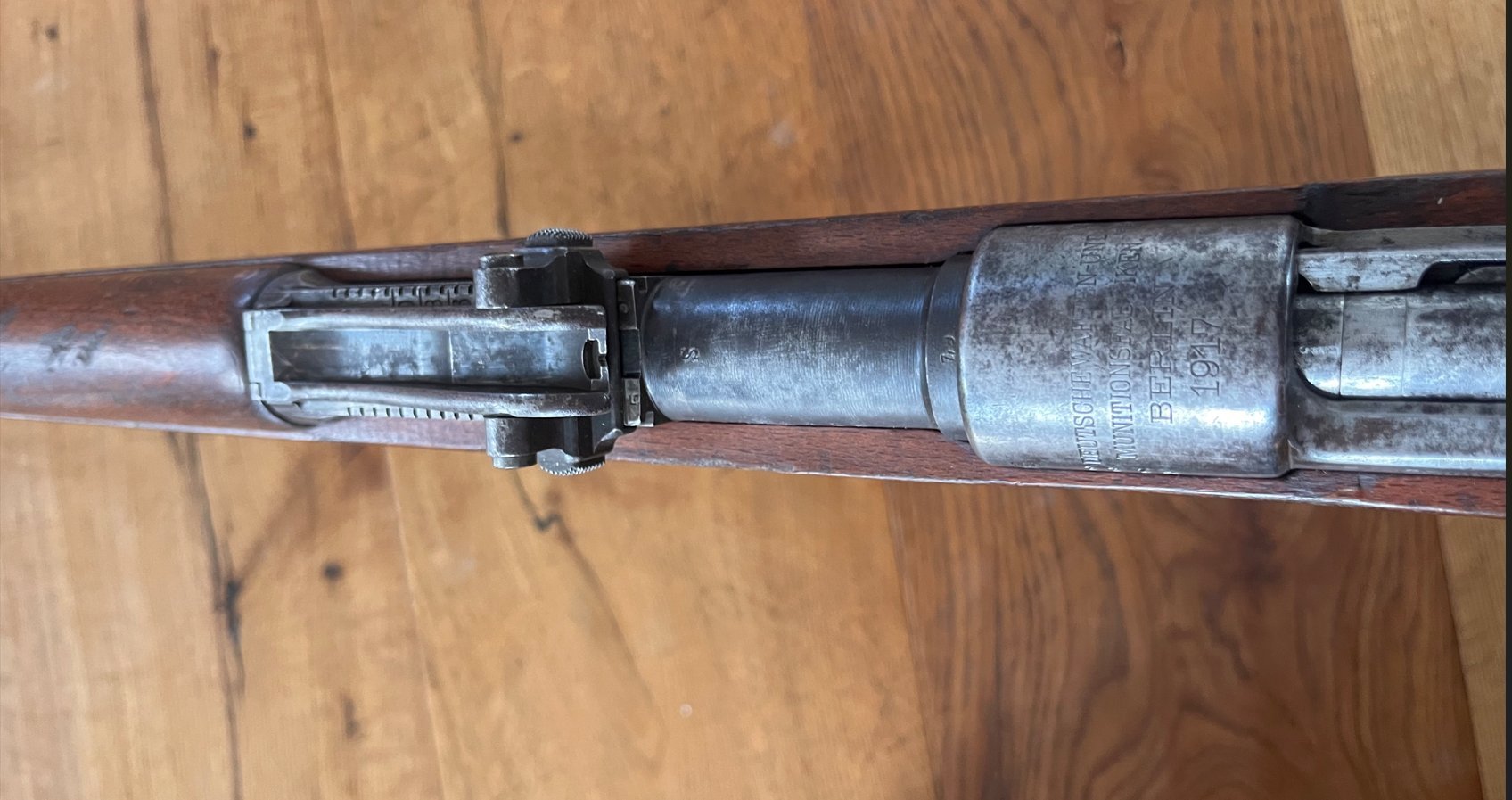 Gewehr 98 Hersteller: DWM Berlin, Baujahr 1917, EWB, nummerngleich mit Top Lauf – Bild 5