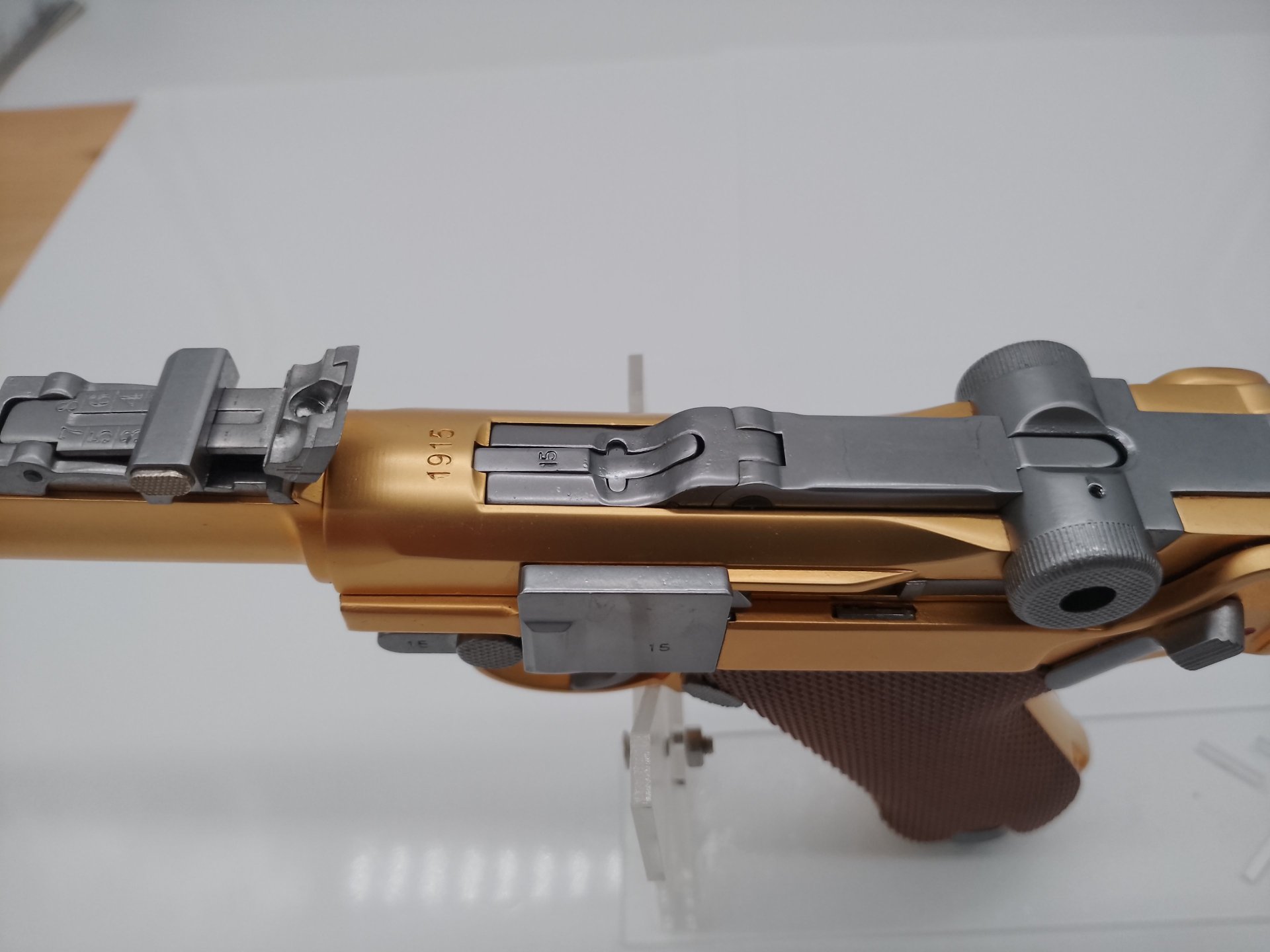 P08 , 8 Inch Full Metal GBB Gold Softair Pistole, 6 mm – Bild 6