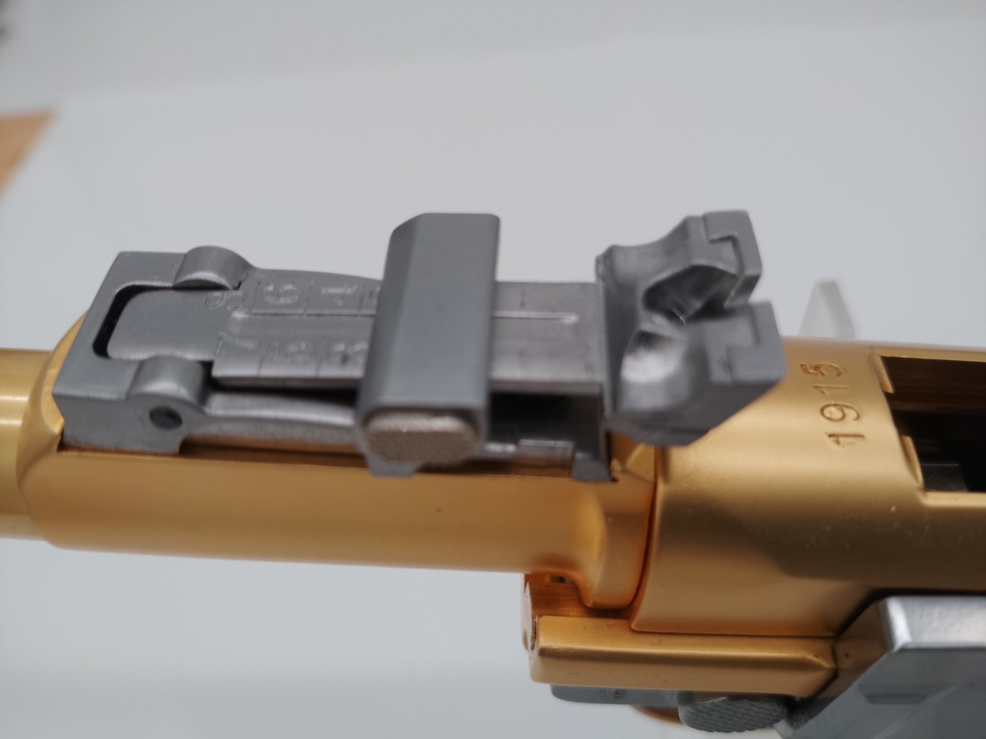 P08 , 8 Inch Full Metal GBB Gold Softair Pistole, 6 mm – Bild 5