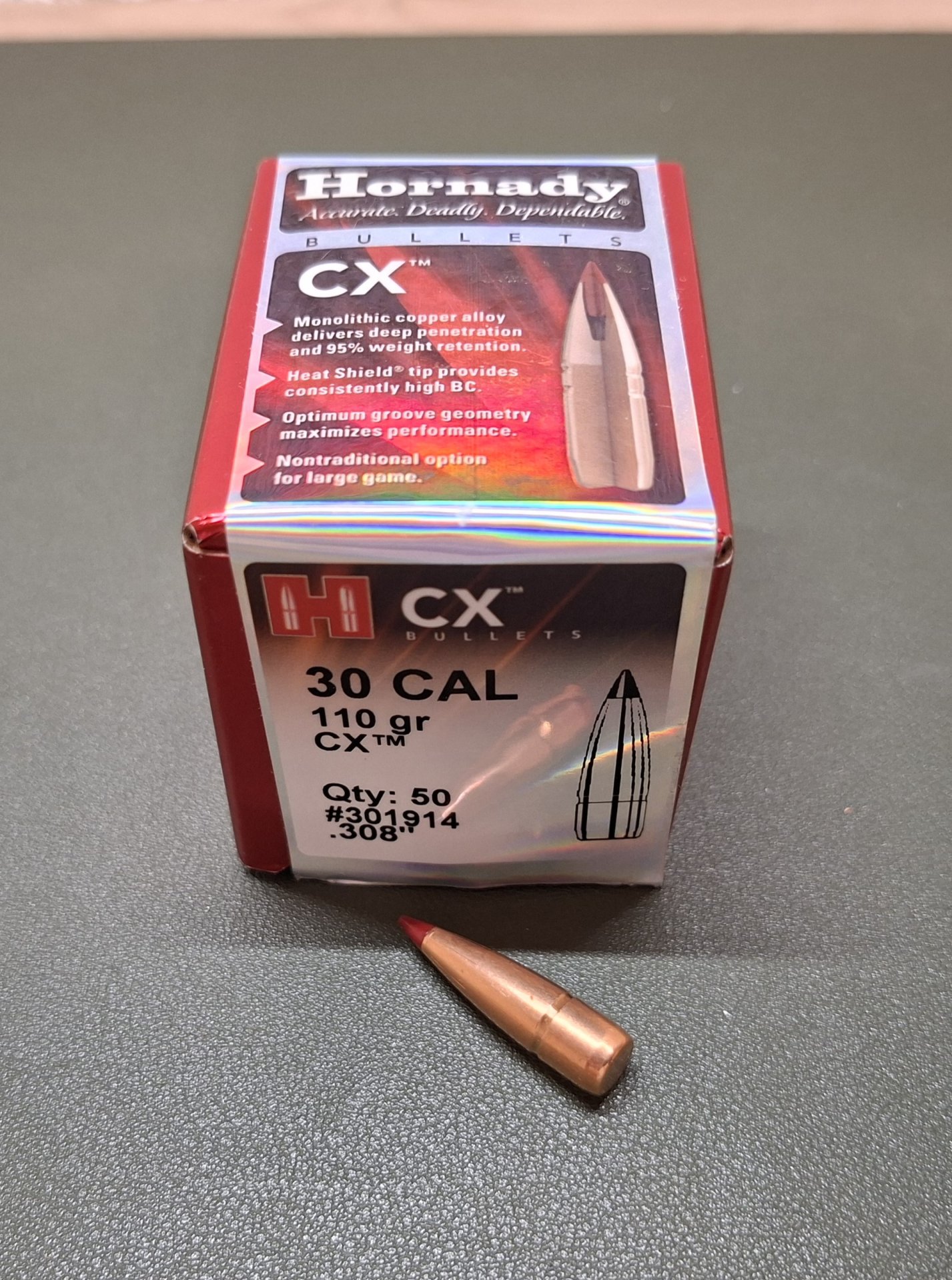 Hornady CX Geschosse .308/110 gr. – Bild 1