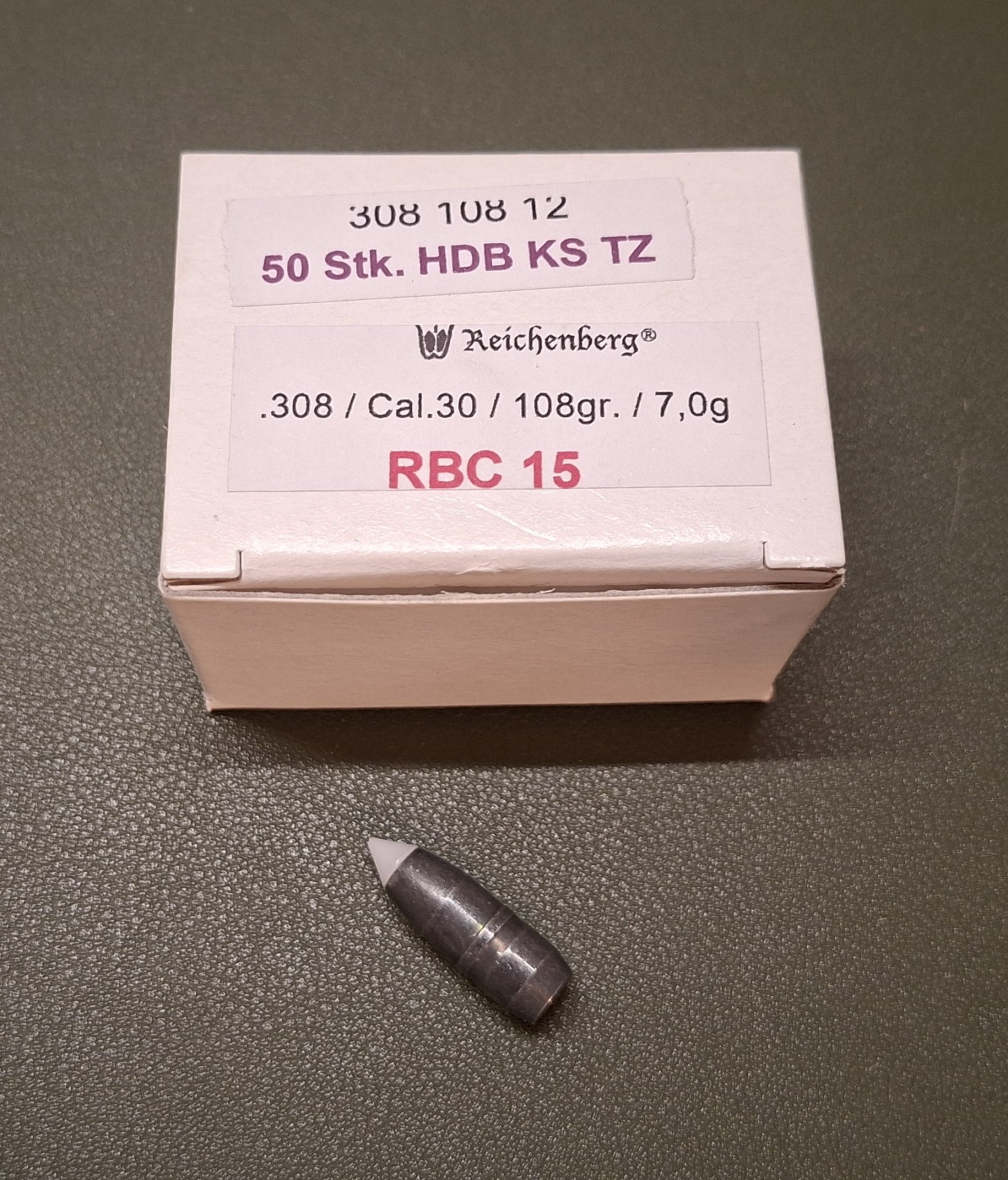 Reichenberg HDB Ogival Geschosse im Kaliber .30 / 108 Grains – Bild 1