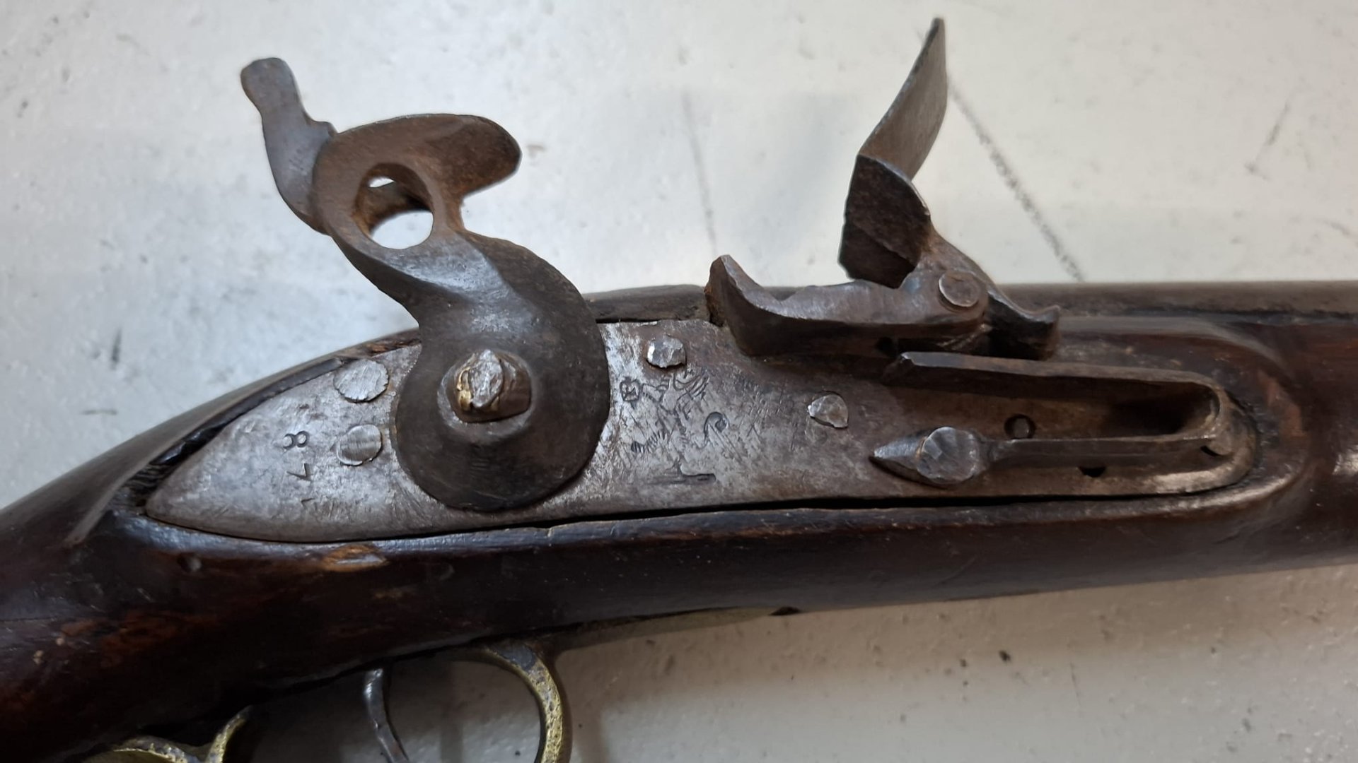 Vorderlader Pistole Steinschloß Schwarzpulver historisch Ordonnanz Armeepistole – Bild 1