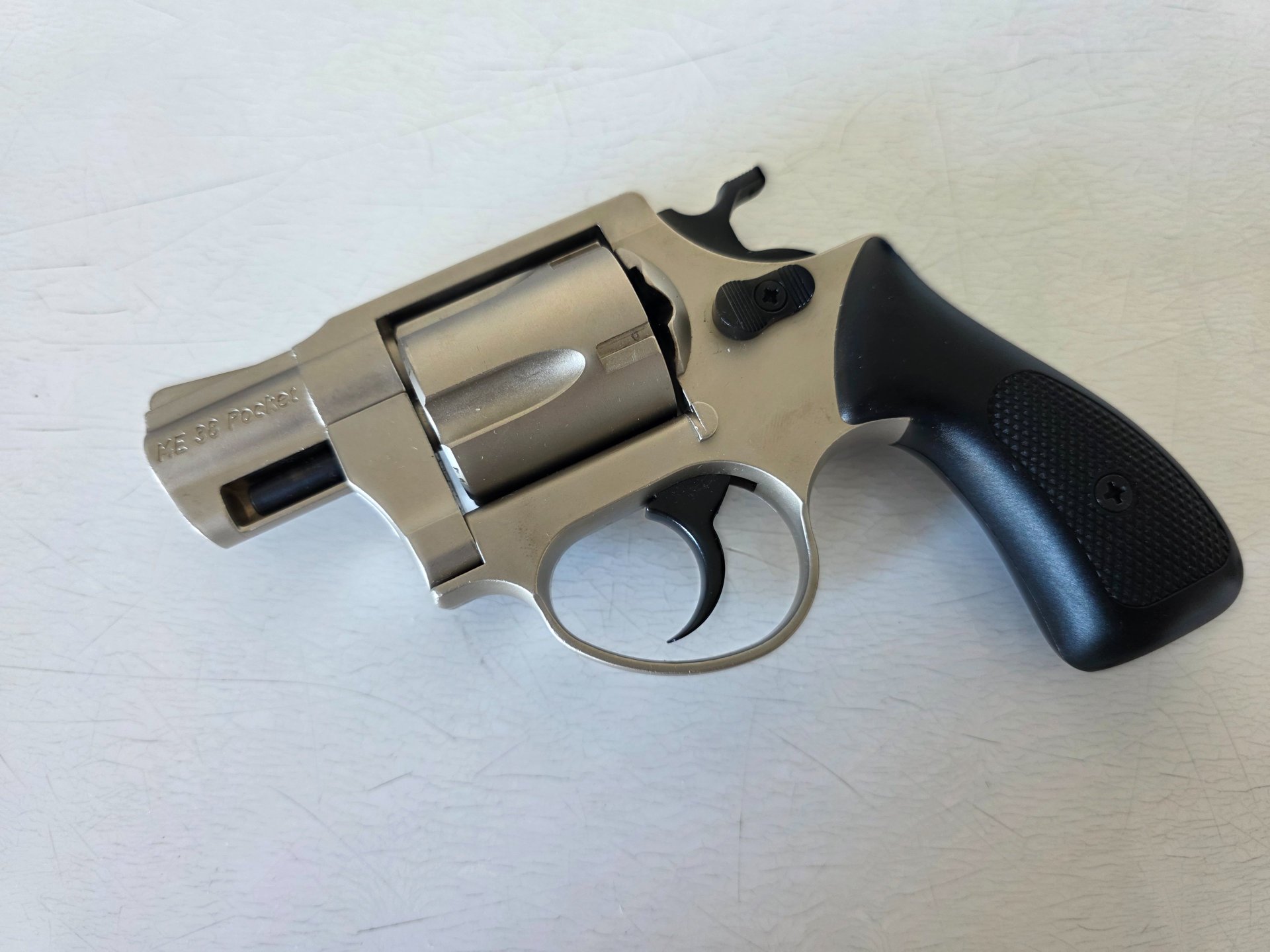 ME 38 Pocket Schreckschuss 9mm Revolver Silber – Bild 1