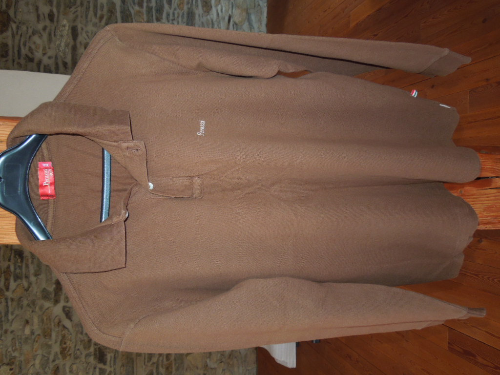 Original PERAZZI Polo-Hemd Long Arm Brown Gr. 50/52 TOP verarbeitet! – Bild 1