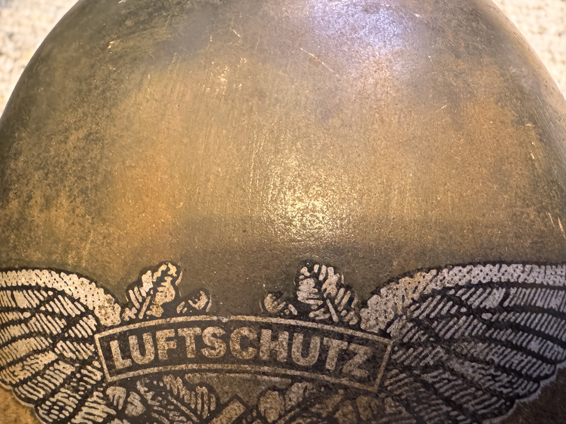 Stahlhelm Luftschutz Helm deutsch Ausland – Bild 3
