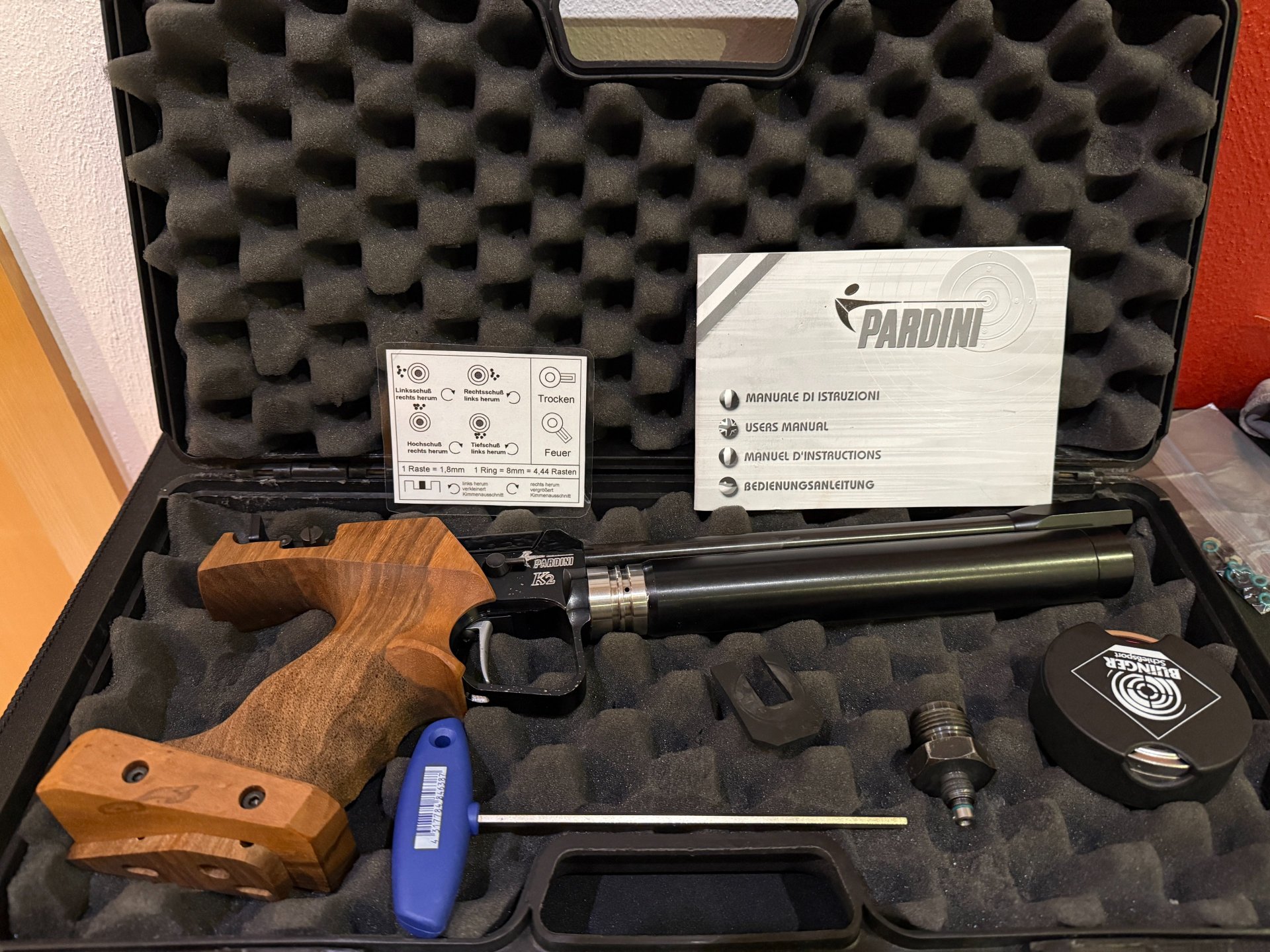 Pardini K2 Match-Luftpistole (90er) – Griff M – Technisch einwandfrei + Zubehör – Bild 2