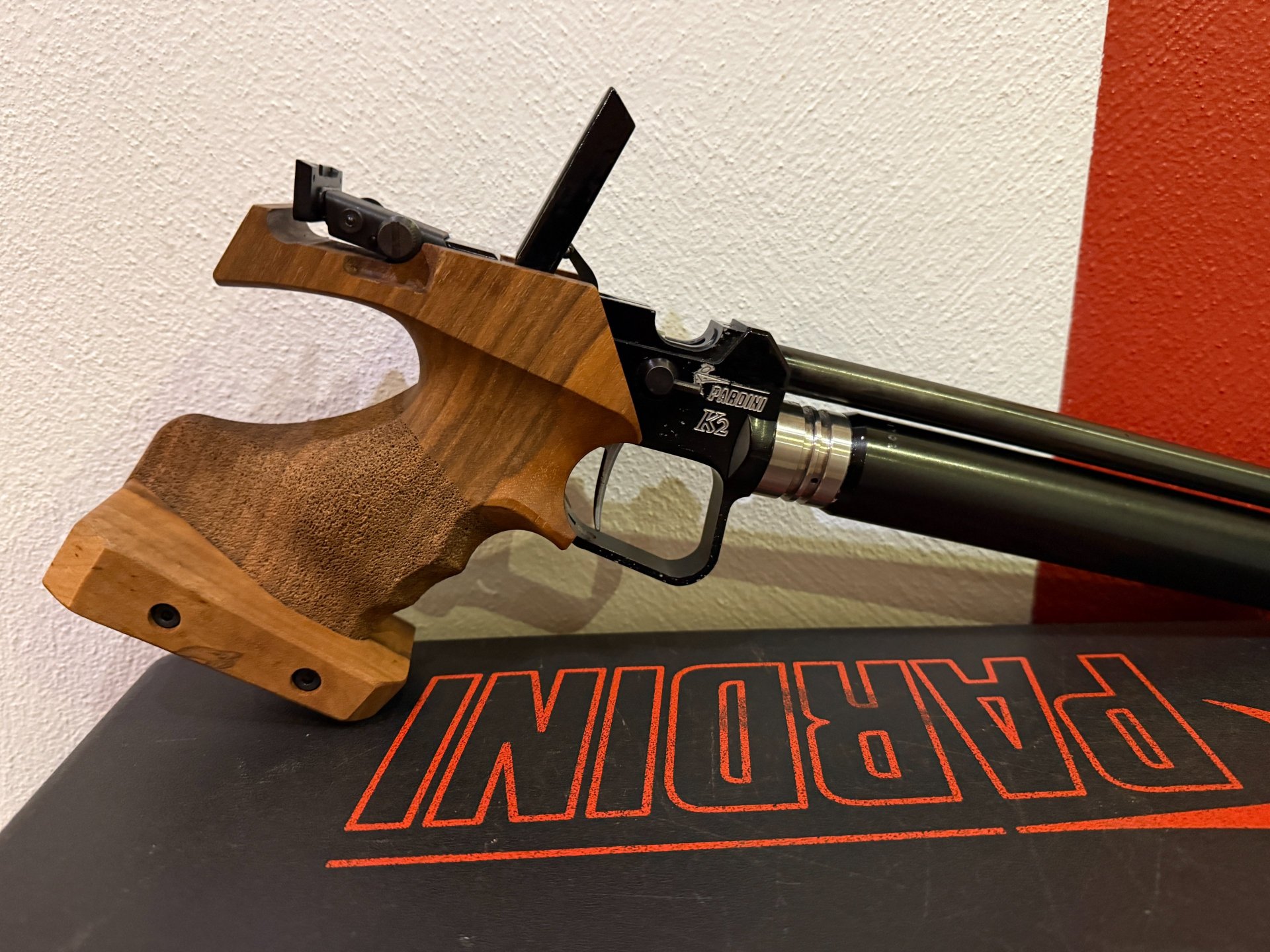 Pardini K2 Match-Luftpistole (90er) – Griff M – Technisch einwandfrei + Zubehör – Bild 1
