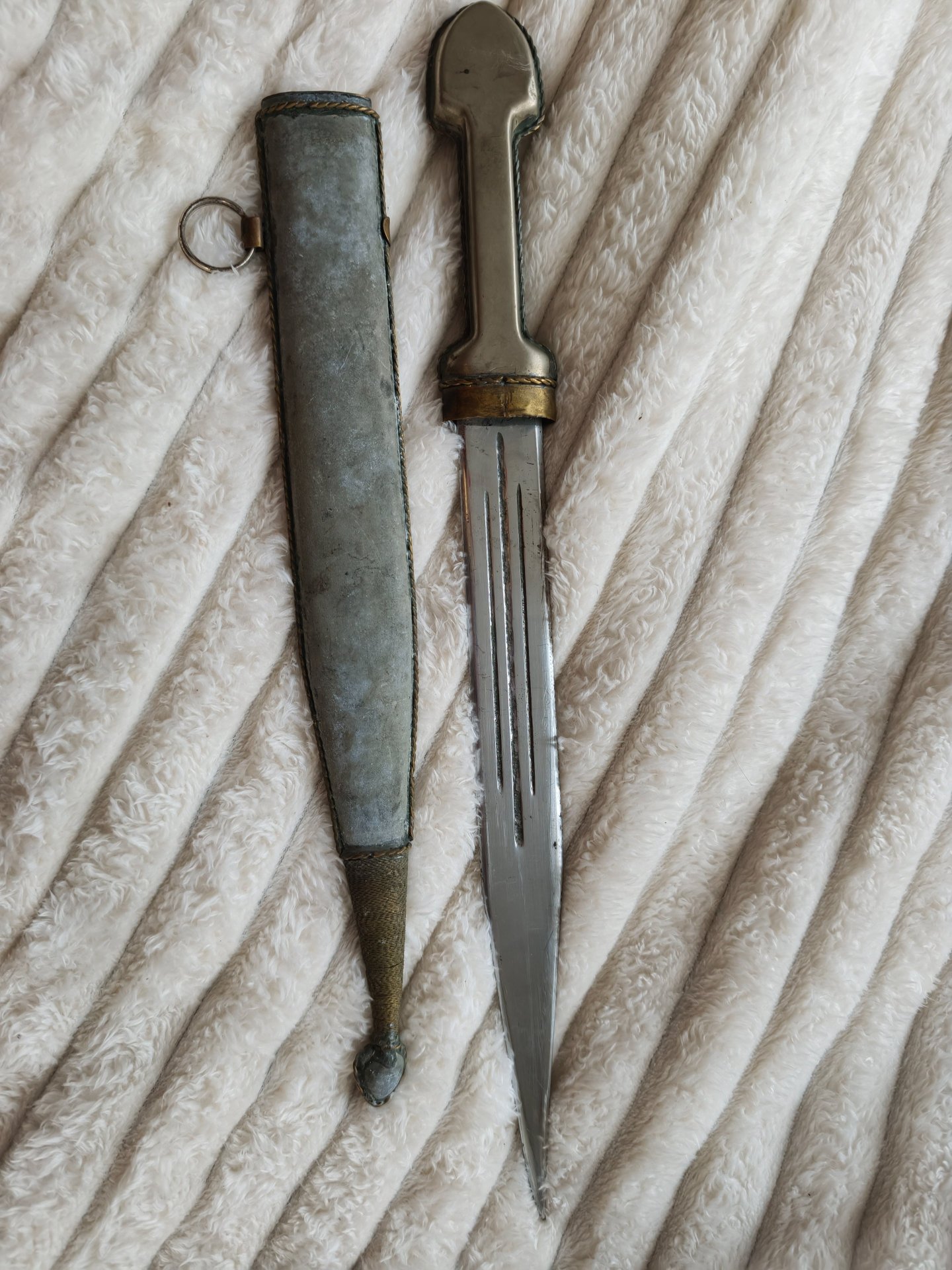Authentischer kaukasischer Kindjal Dolch (Khanjali) mit Scheide, ca. 1900 / frühes 20. Jh. – Für Sam – Bild 2