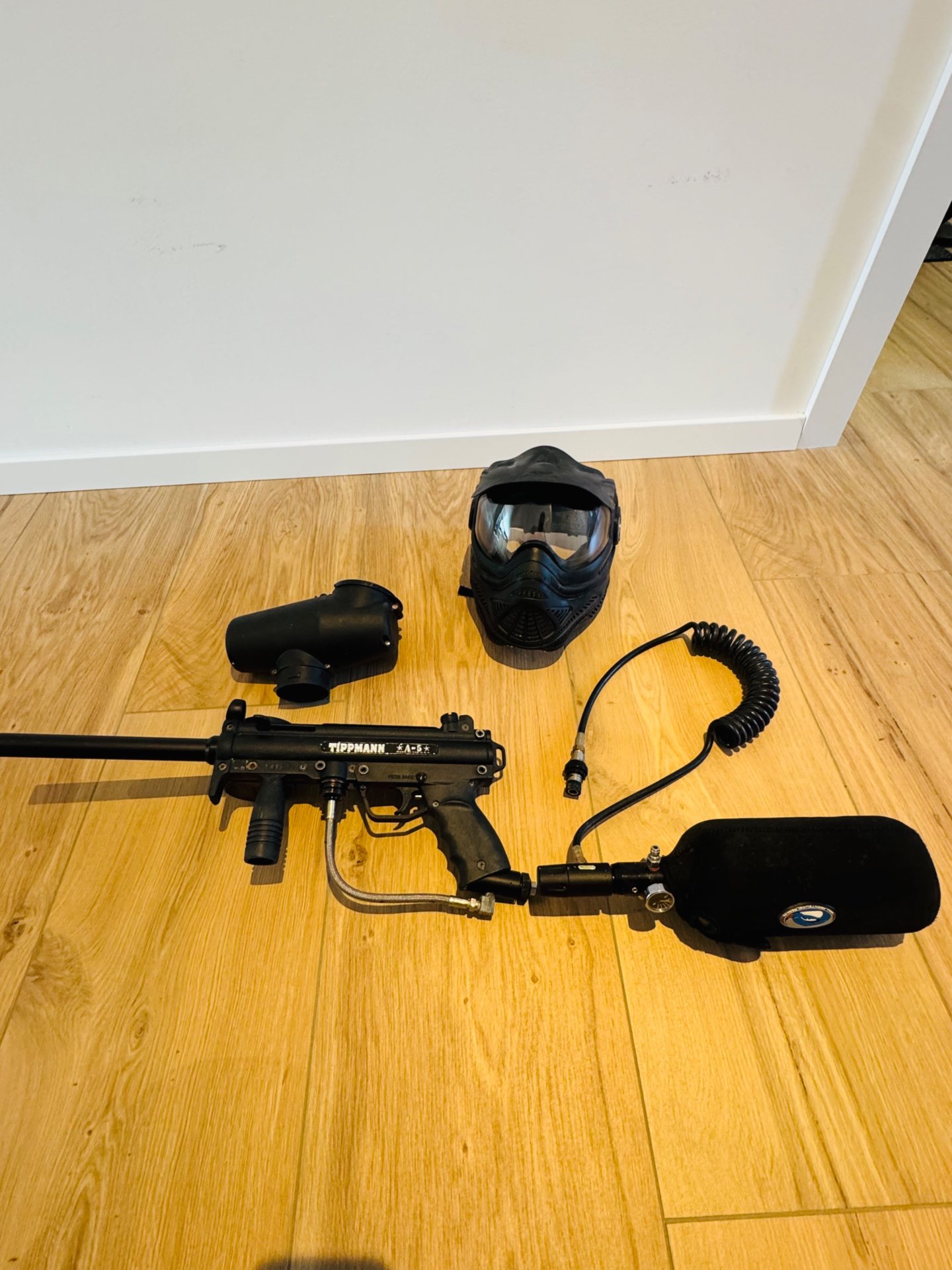 Tippmann A5 Komplettset mit Response Trigger, Druckluftsystem, Mamba-Schlauch, Maske & Zubehör – Bild 2