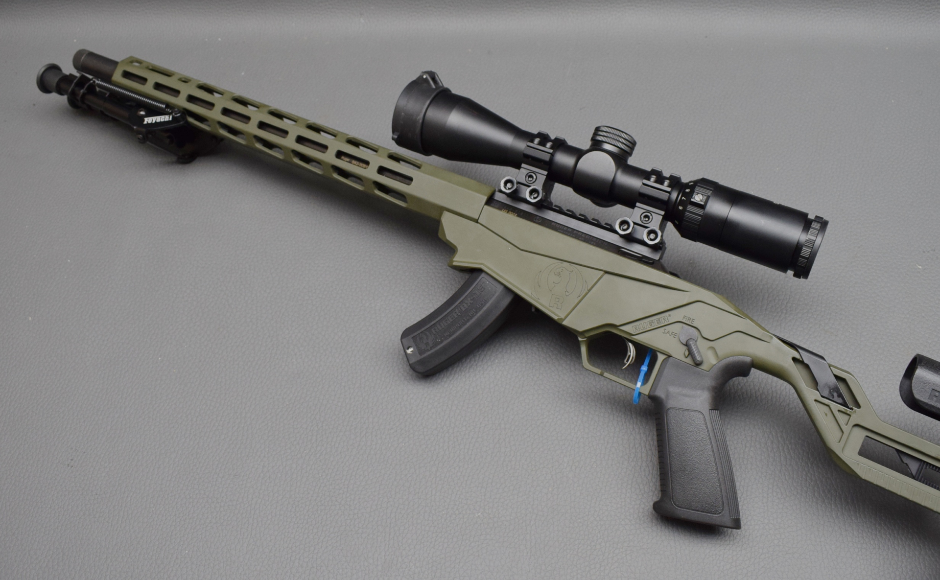 Repetierer Ruger Precision Rimfire 22lr mit ZF Mündungsgewinde 22lfB KK Kleinkaliber Alu Stocl – Bild 1