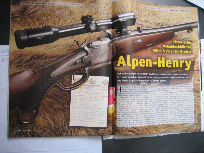 Visier - Heft : ** Hahnblockbüchse Miller & Valentin Greiss ** – Bild 1