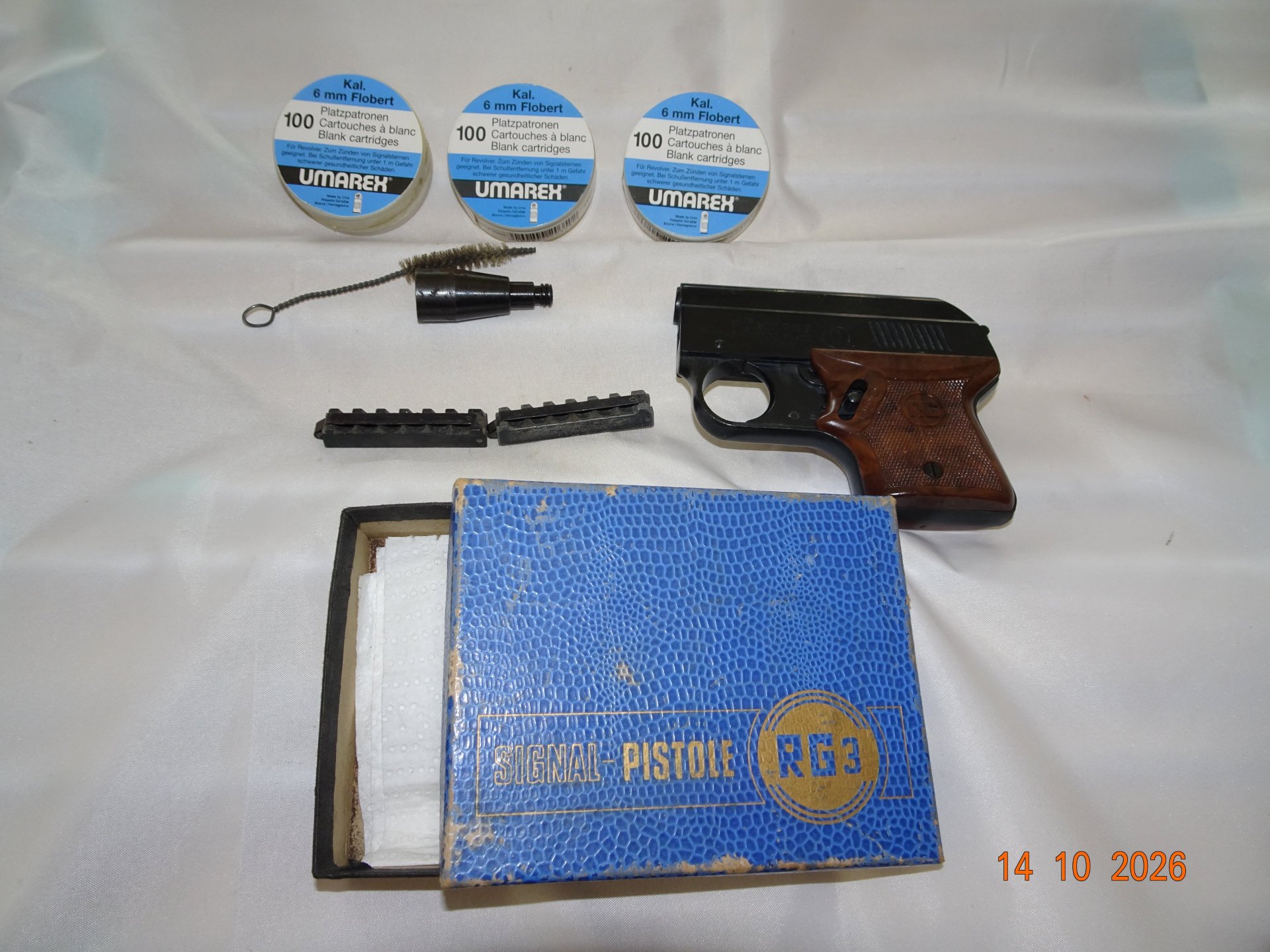 Röhm Signalpistole RG3 + Zubehör + 6mm Platzpatronen,gebraucht, – Bild 1