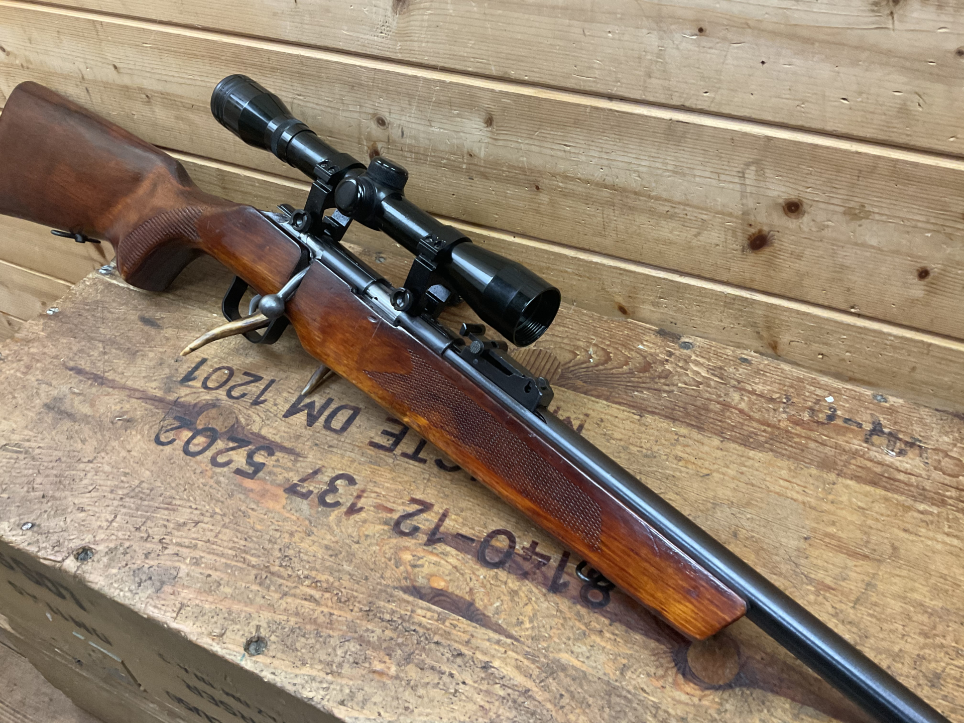Einzellader TOZ T03-8M, Kal..22lr., dicker Lauf! mit ZF Bushmaster 4x32! – Bild 5
