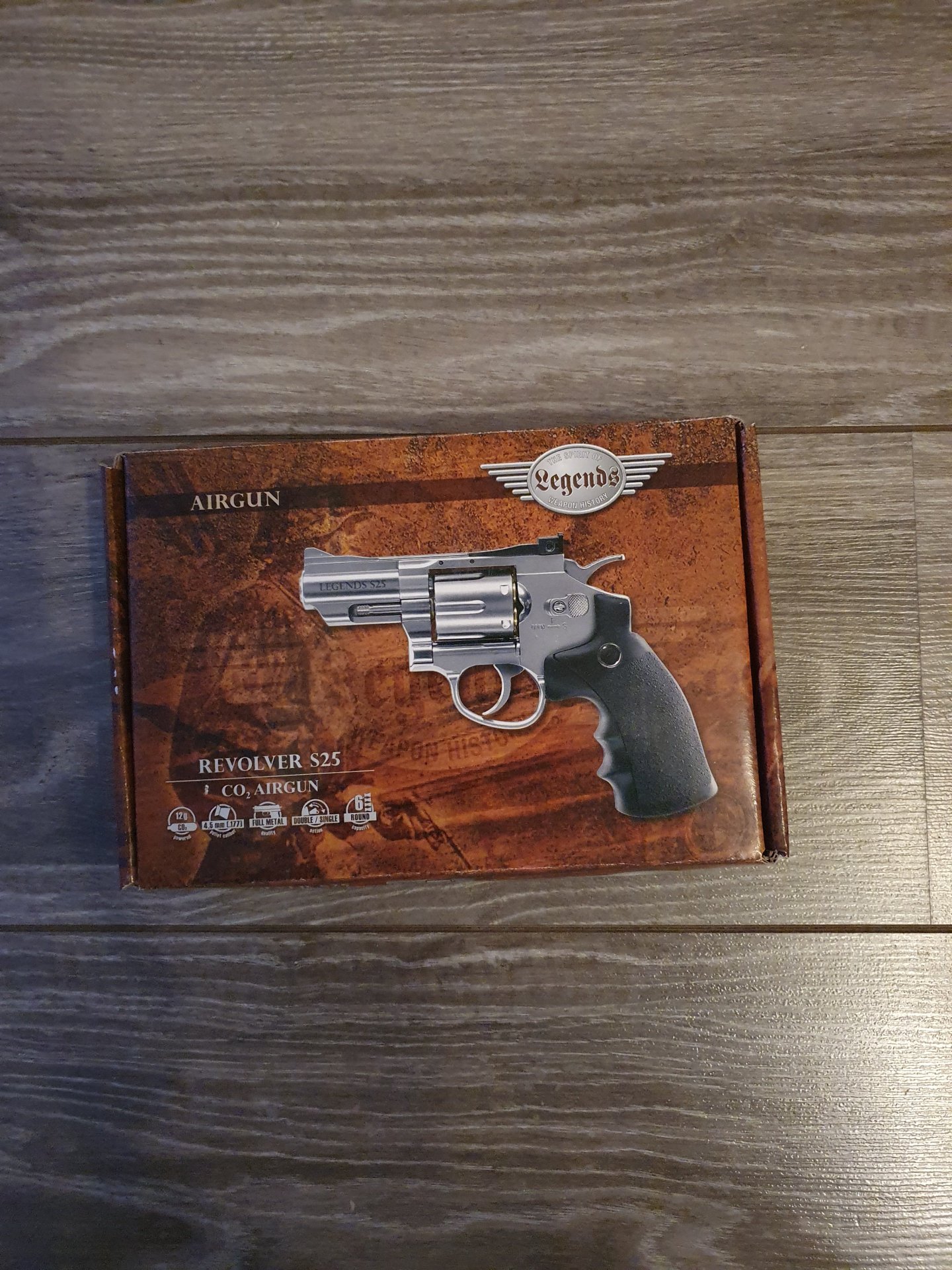 CO2 Revolver Umarex Legends S25 2,5 Zoll Lauf Vollmetall Nickel Finish Kaliber 4,5 mm Diabolo – Bild 1