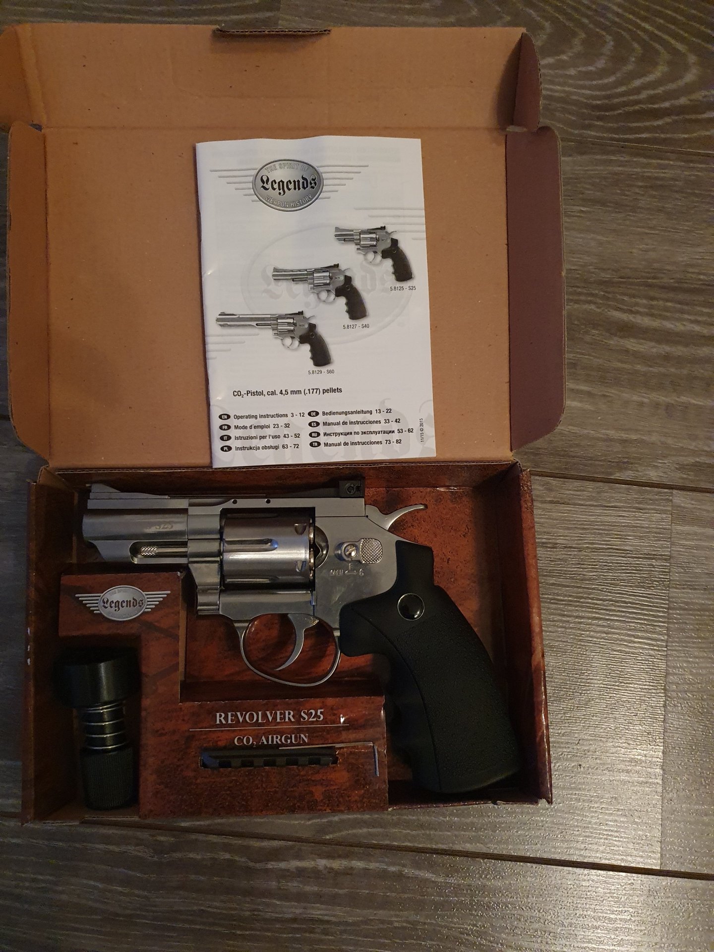CO2 Revolver Umarex Legends S25 2,5 Zoll Lauf Vollmetall Nickel Finish Kaliber 4,5 mm Diabolo – Bild 2