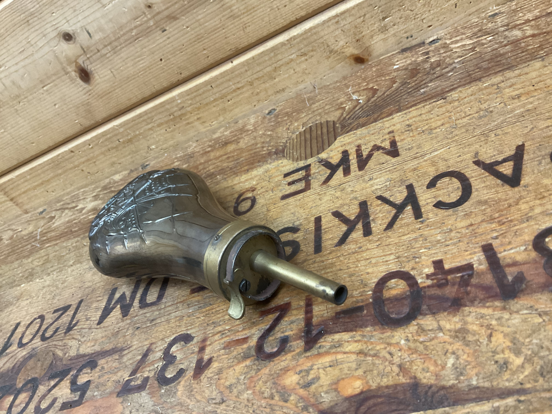 Pulverflasche Vorderlader Pedersoli Colt Pattern Copper Kupfer Kaliber .44 – Bild 3