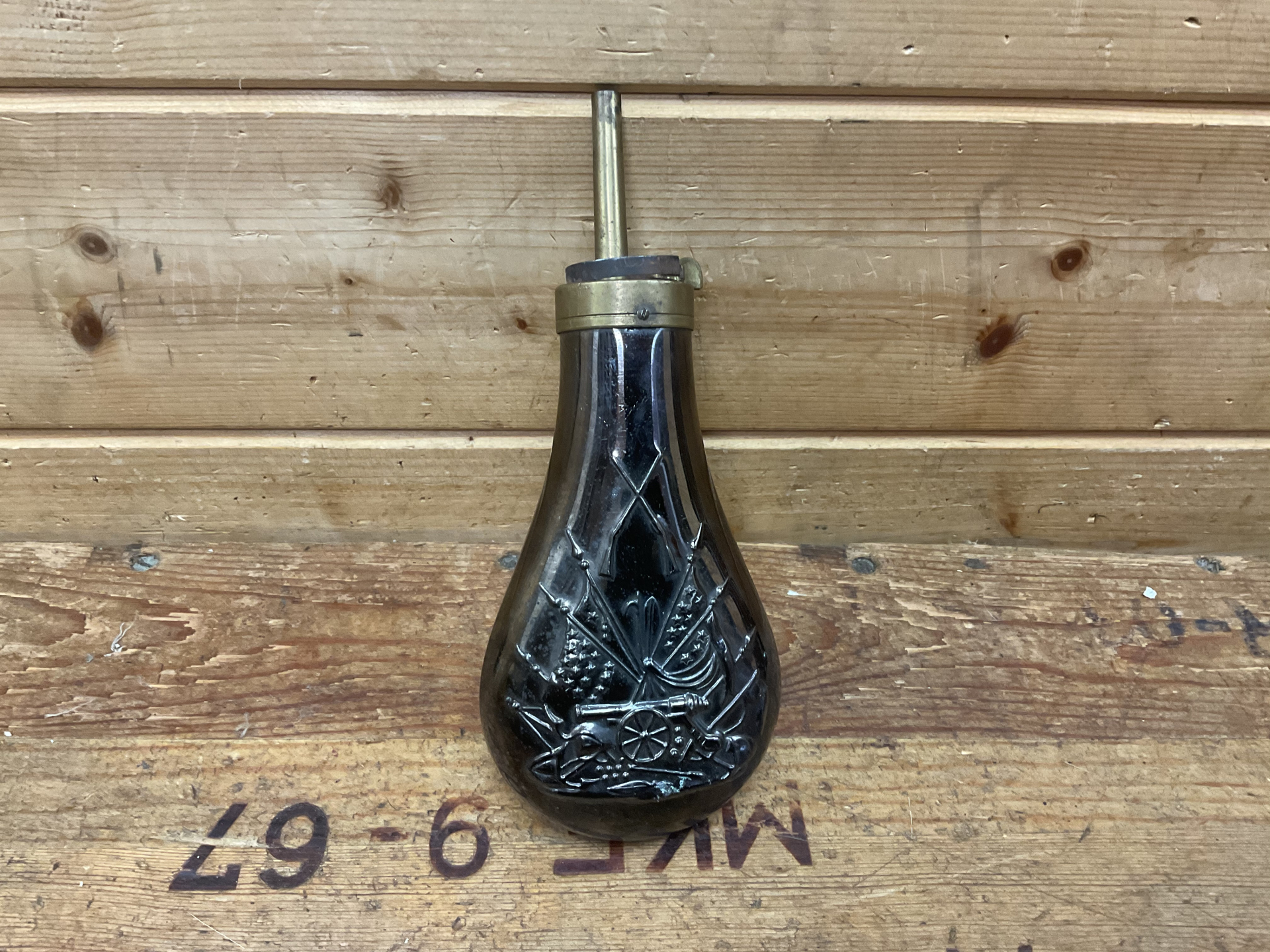 Pulverflasche Vorderlader Pedersoli Colt Pattern Copper Kupfer Kaliber .44 – Bild 2