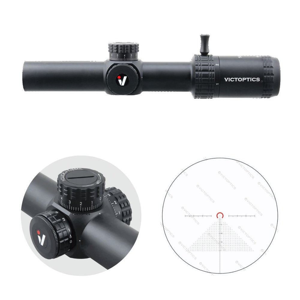 Victoptics S6 1-6x24 OPSL22 Zielfernrohr, Leuchtabsehen rot/grün, mit Picatinny-Montage – Bild 1