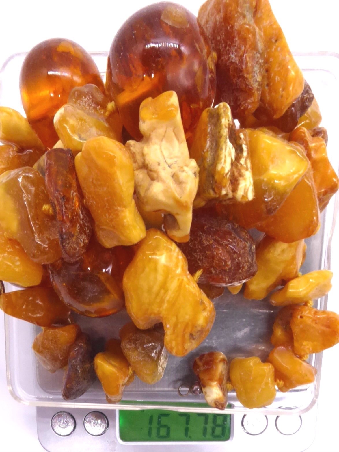 Bernsteinkette Halskette mächtig Butterscotch Natur unbehandelt 179,5 gr L: 84cm – Bild 2