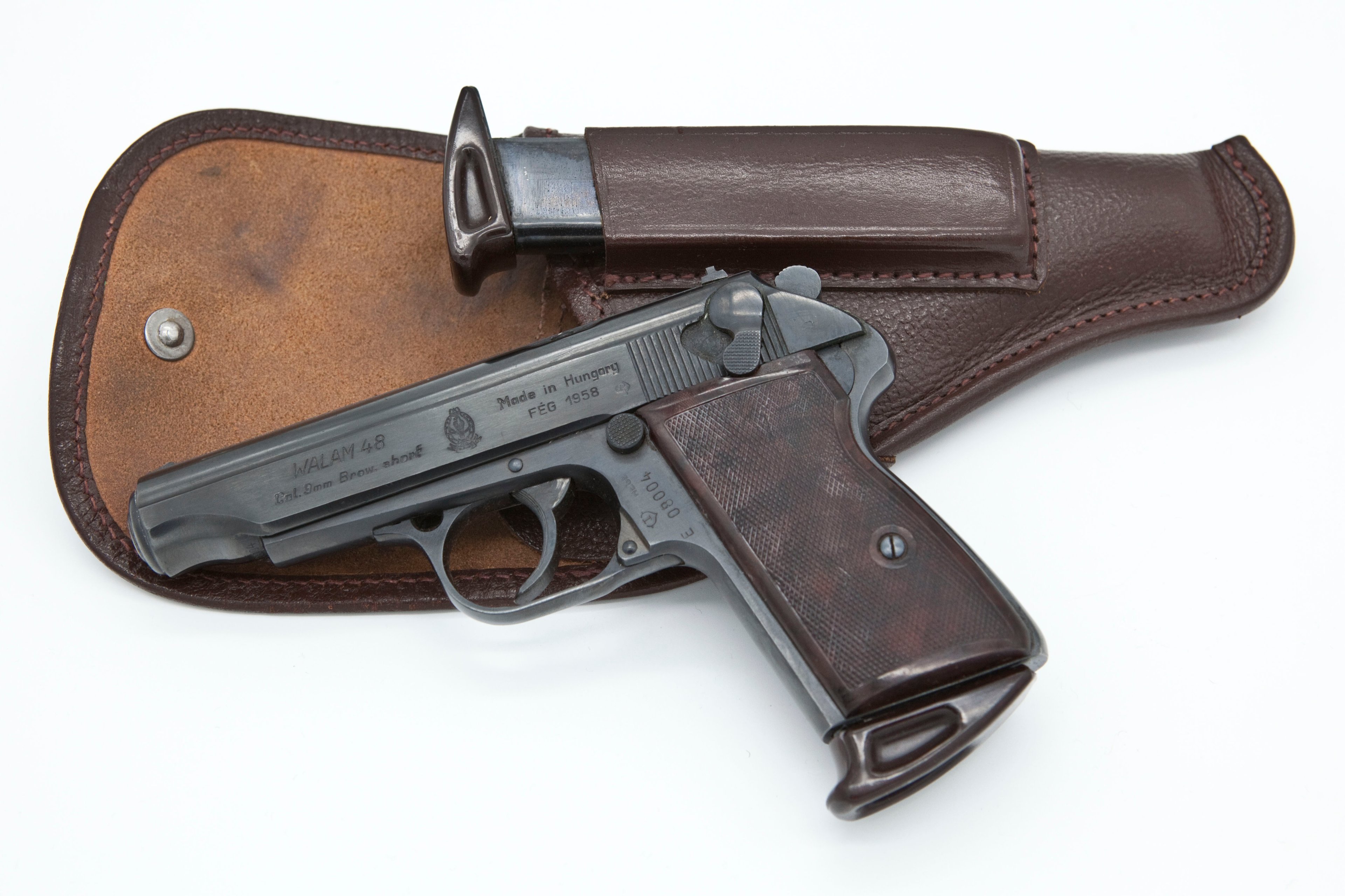 FÉG WALAM 48 – ägyptischer Behördenauftrag 1958 – 9 mm Browning kurz – E08004 – mit Holster – Bild 1