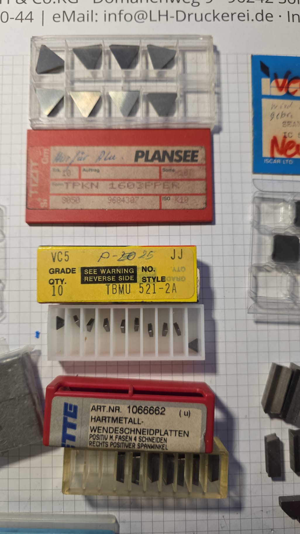 über 120 Teile Büchsenmacherwerkzeug Wendeschneidplatten Schneidplatten Maschinenwerkzeug Werkzeug – Bild 3