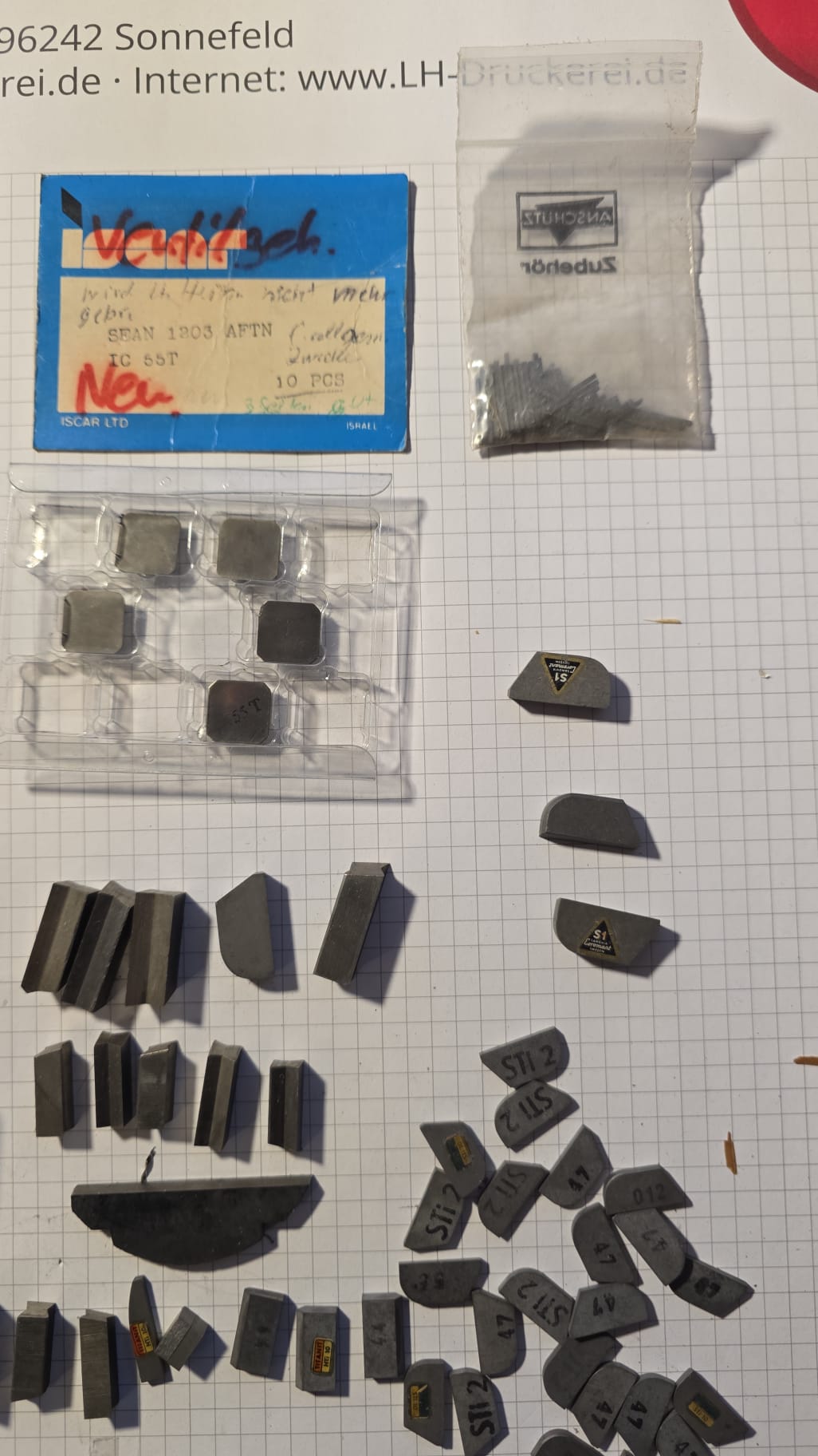 über 120 Teile Büchsenmacherwerkzeug Wendeschneidplatten Schneidplatten Maschinenwerkzeug Werkzeug – Bild 4