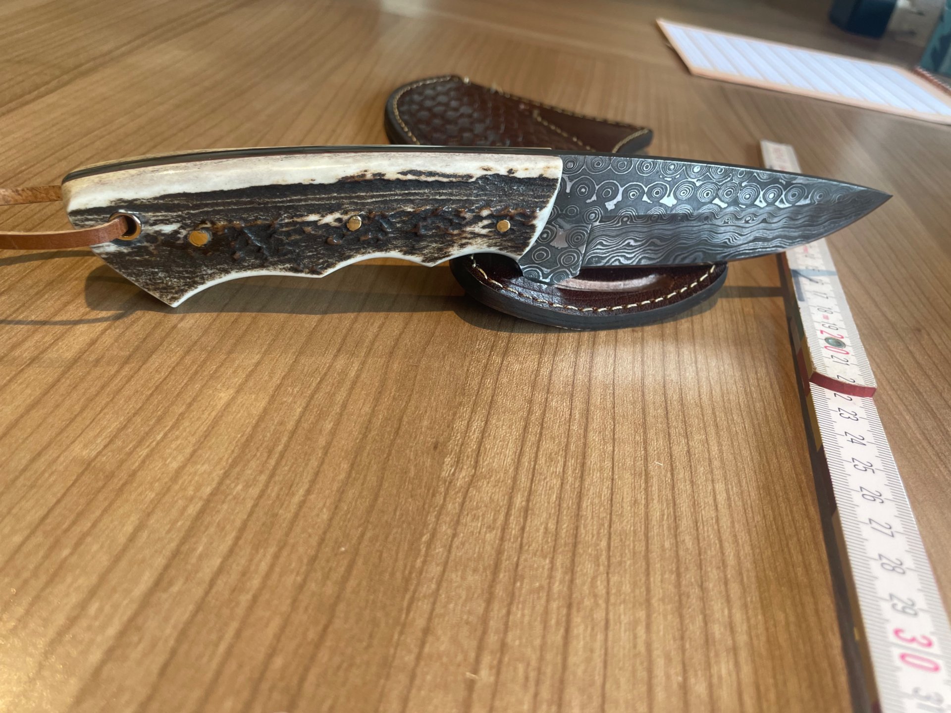 Damastmesser Jagdmesser Messer – Bild 1