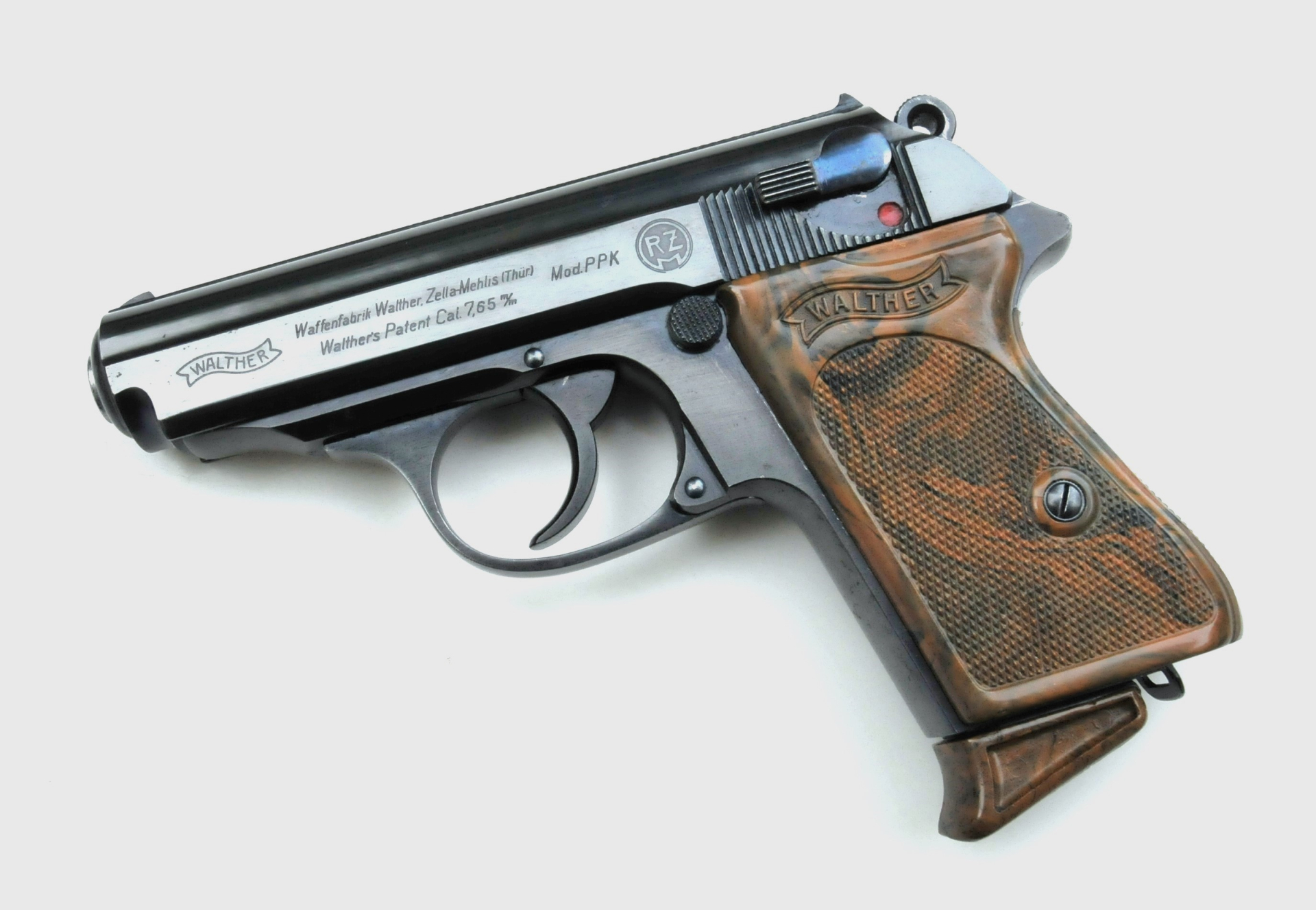 Pistole Walther PPK RZM 1934/35 in Präsentations-Schatulle – Bild 1