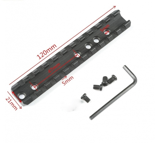 21mm Weaverschiene Montageschiene 120mm, Marlin -Frei Haus – Bild 1