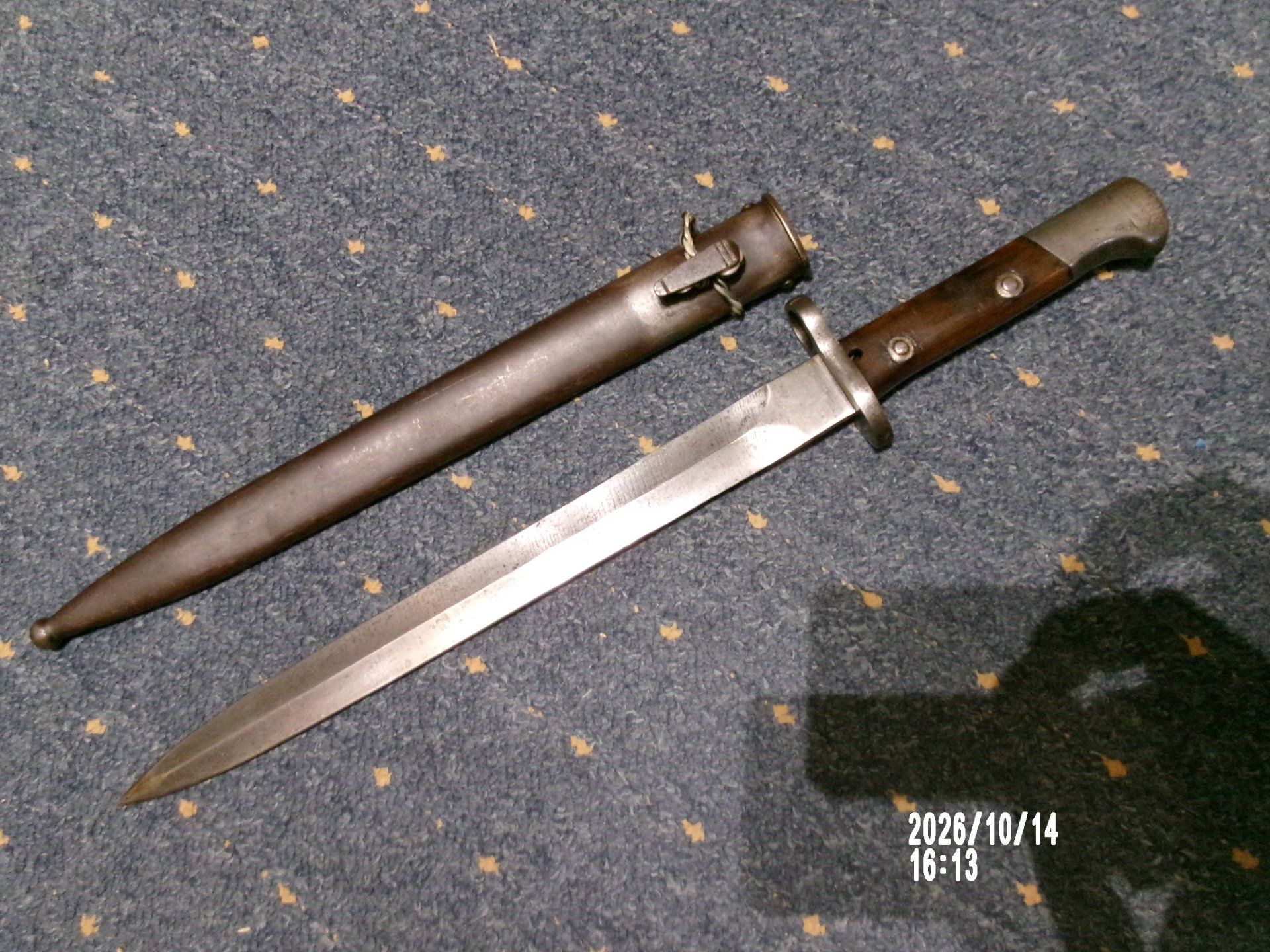Ersatzbajonett Notbajonett Chinesisches SG M1907, im 1 WK verwendet, Beutebajonett Bajonett – Bild 2