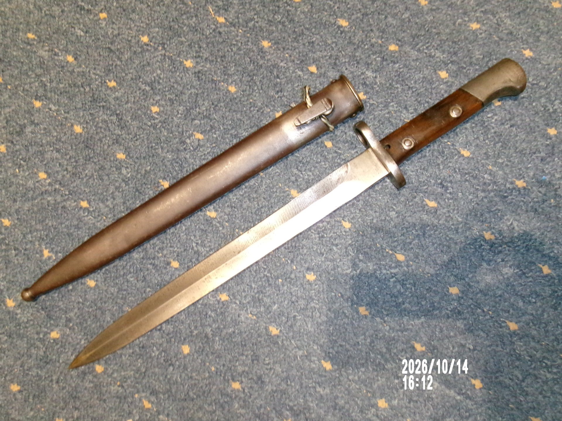 Ersatzbajonett Notbajonett Chinesisches SG M1907, im 1 WK verwendet, Beutebajonett Bajonett – Bild 1
