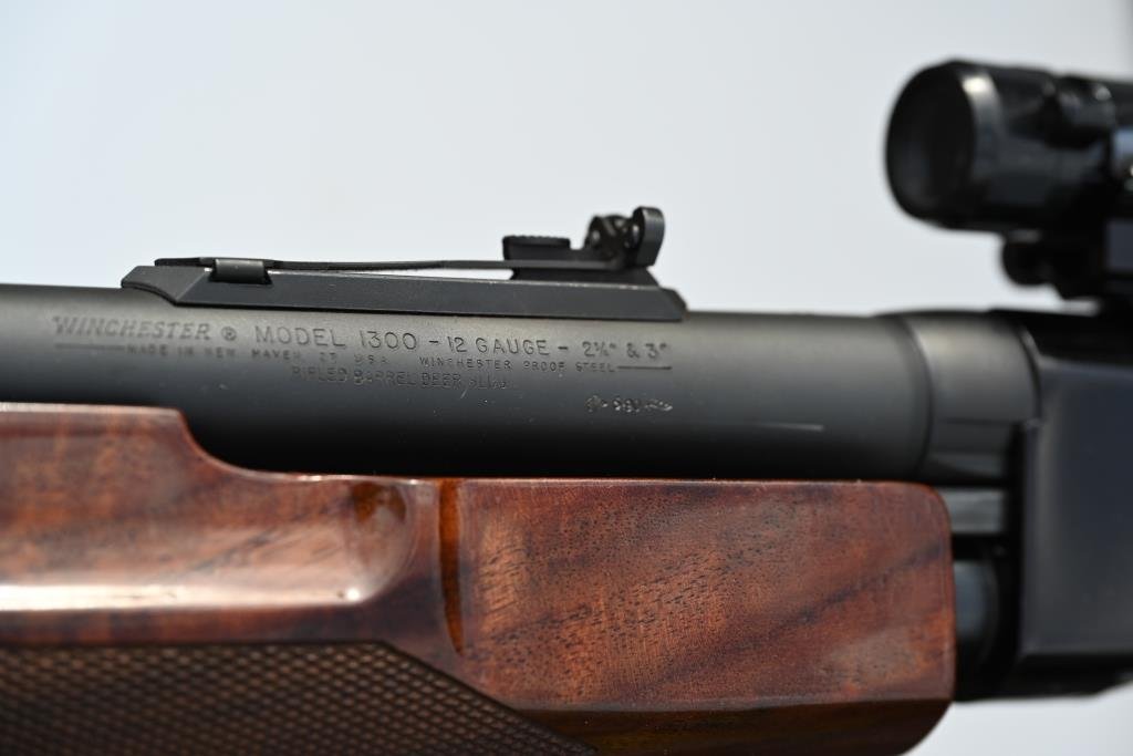 Vorderschaft-Repetierflinte Pumpgun Winchester 1300 Defender Kal. 12/76 Slug-Lauf, Bj. 1981, ZF, 1a – Bild 5