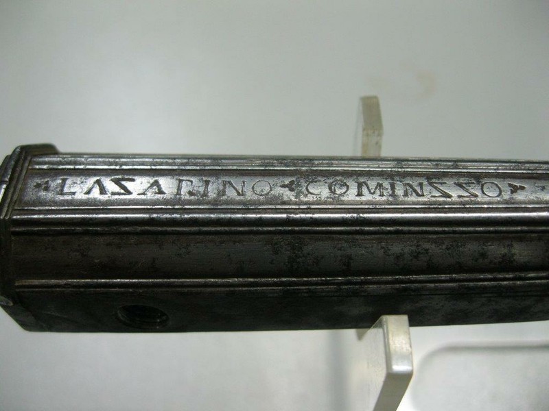 Steinschloss Flintlock Pistolen Lauf Brescia 17 Jhdt sign LAZARINO COMMINAZZO – Bild 2