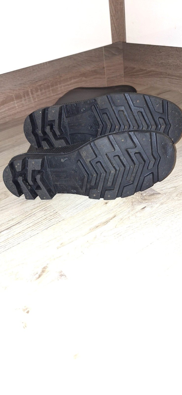 Gummistiefel Ginocchio Stiefel schwarz, Gr. 44 Wald Jagd neuwertig – Bild 2