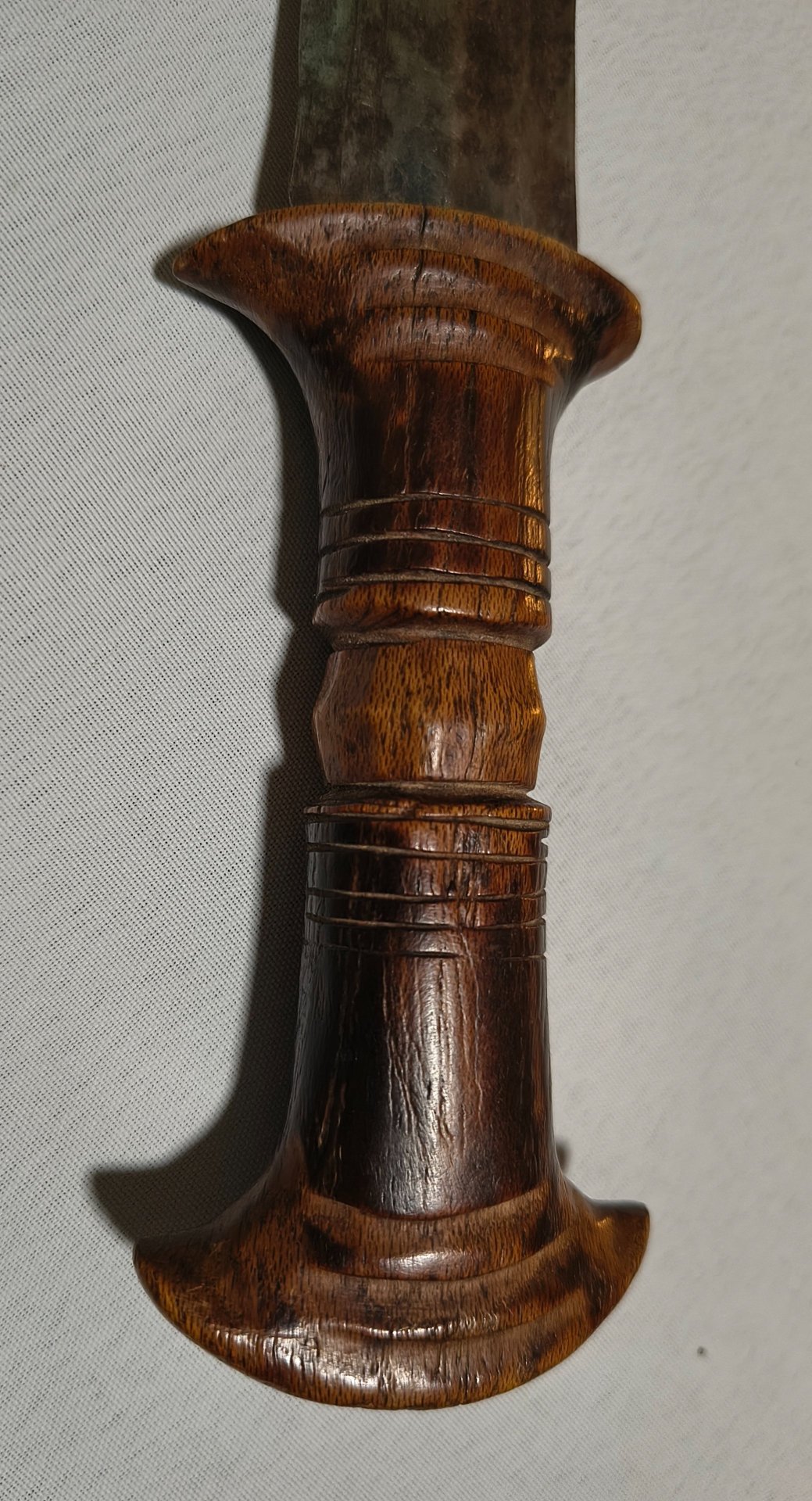 Alter afrikanischer Dolch Messer mit Lederscheide – Bild 5