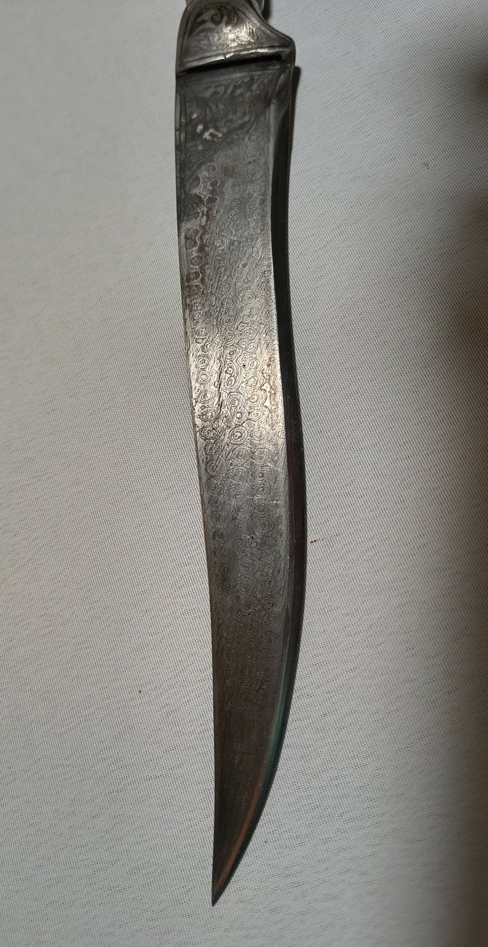 Historischer Pesh-Kabz Dolch Indien Persien – Wootz Damastknauf – Bild 7