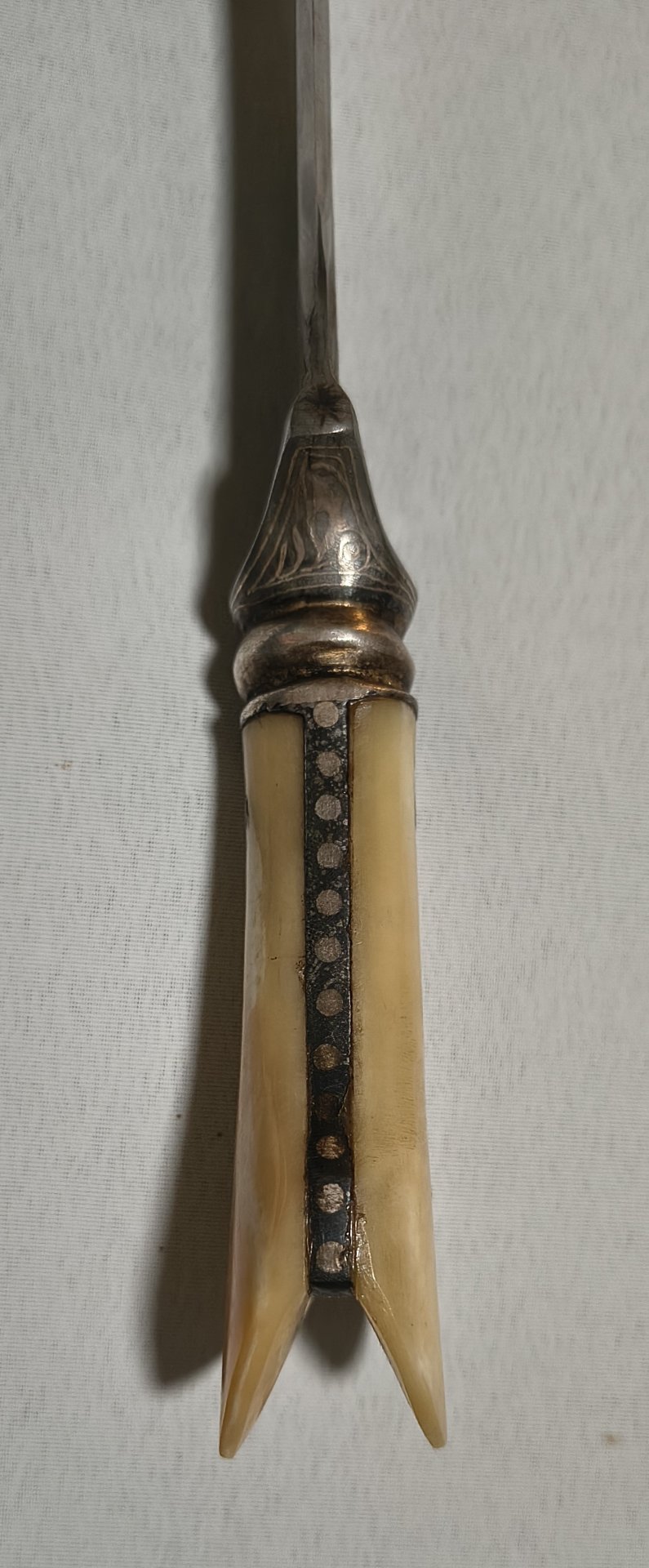 Historischer Pesh-Kabz Dolch Indien Persien – Wootz Damastknauf – Bild 1