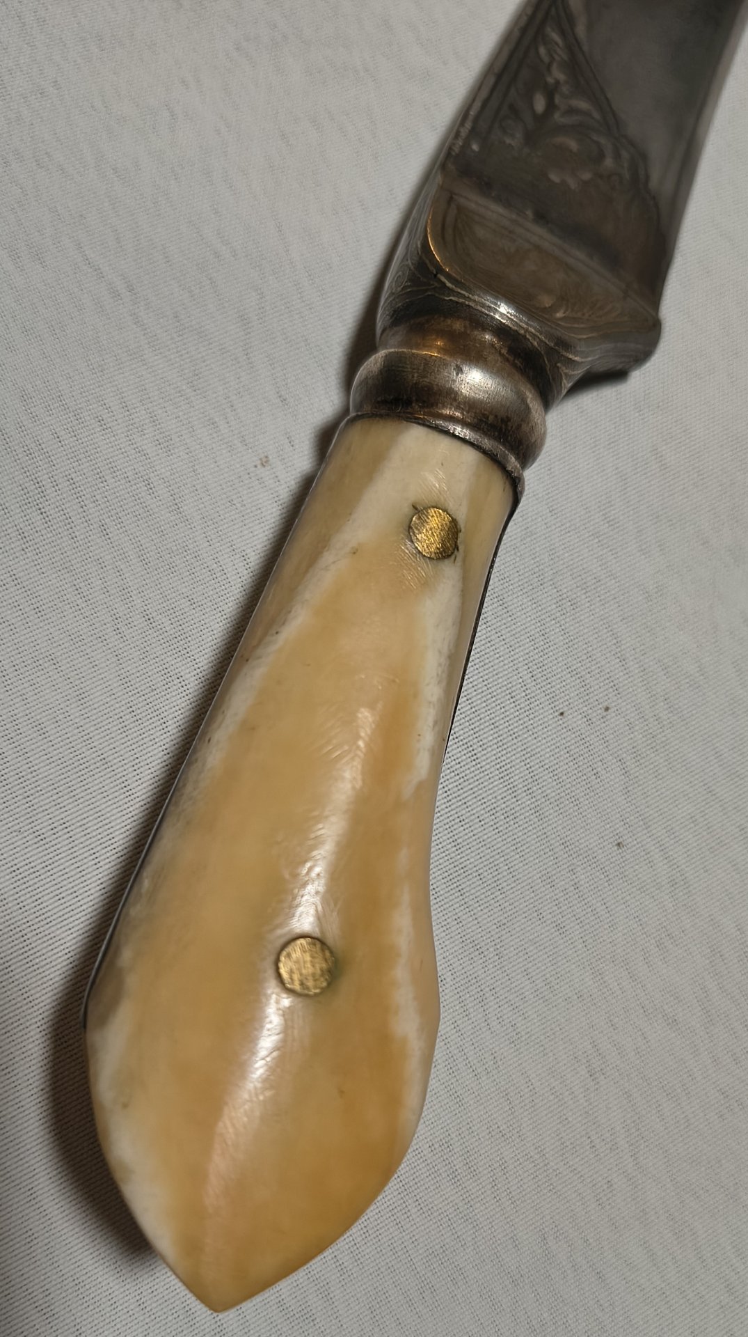 Historischer Pesh-Kabz Dolch Indien Persien – Wootz Damastknauf – Bild 8