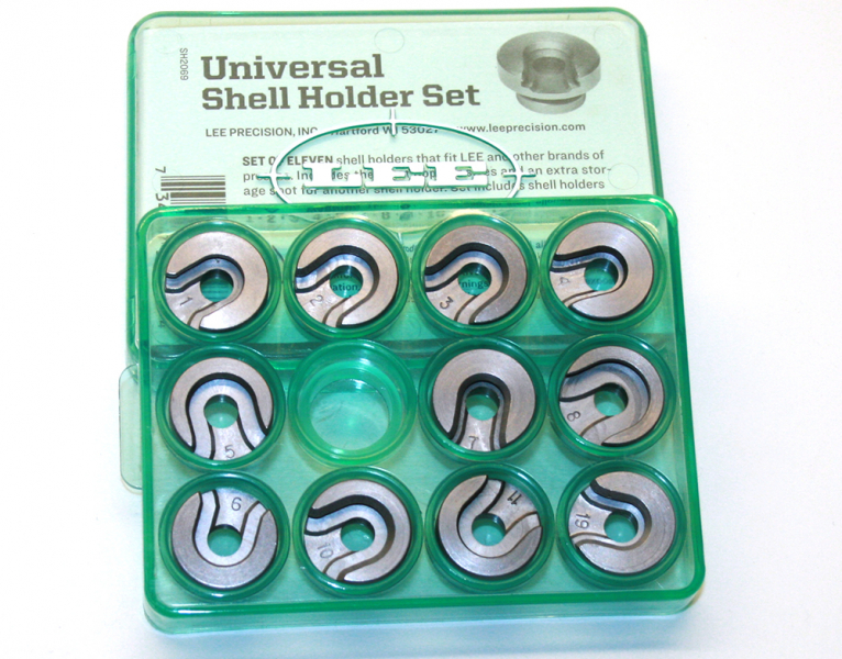 LEE Universal Press Shellholder SET Hülsenhalter 11 Stück für 115 Kaliber! 1,2,3,4,5,7,8,9,10,11,19 – Bild 1