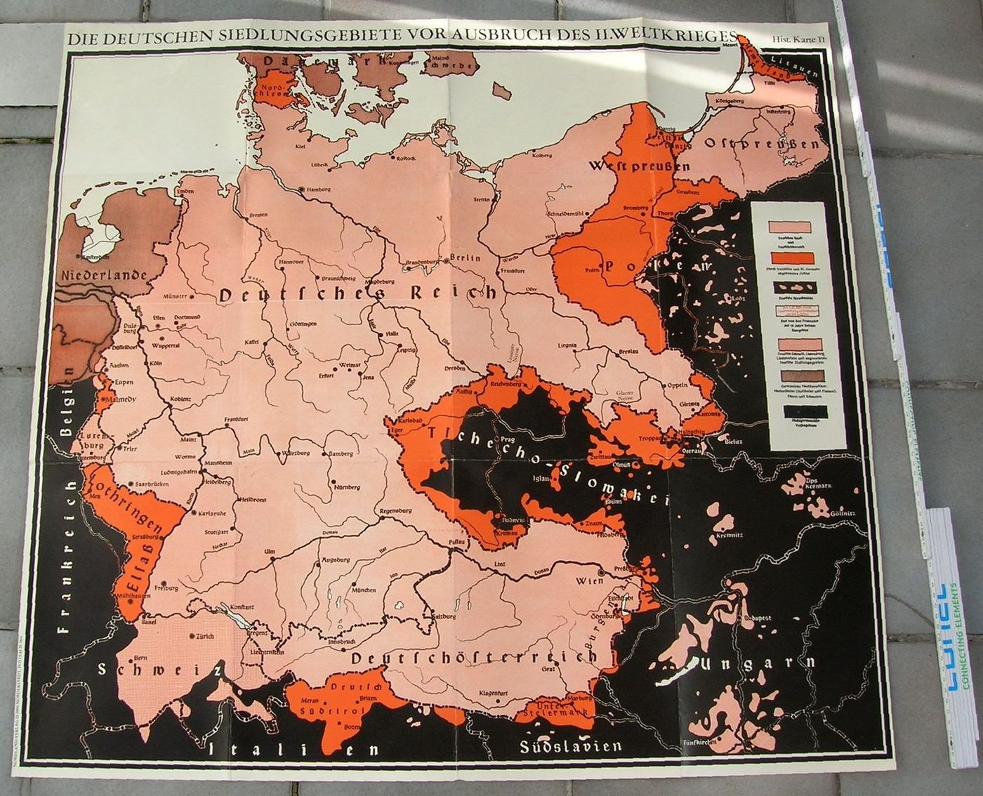 Karte - Deutsche Siedlungsgebiete vor dem zweiten Weltkrieg – Bild 1