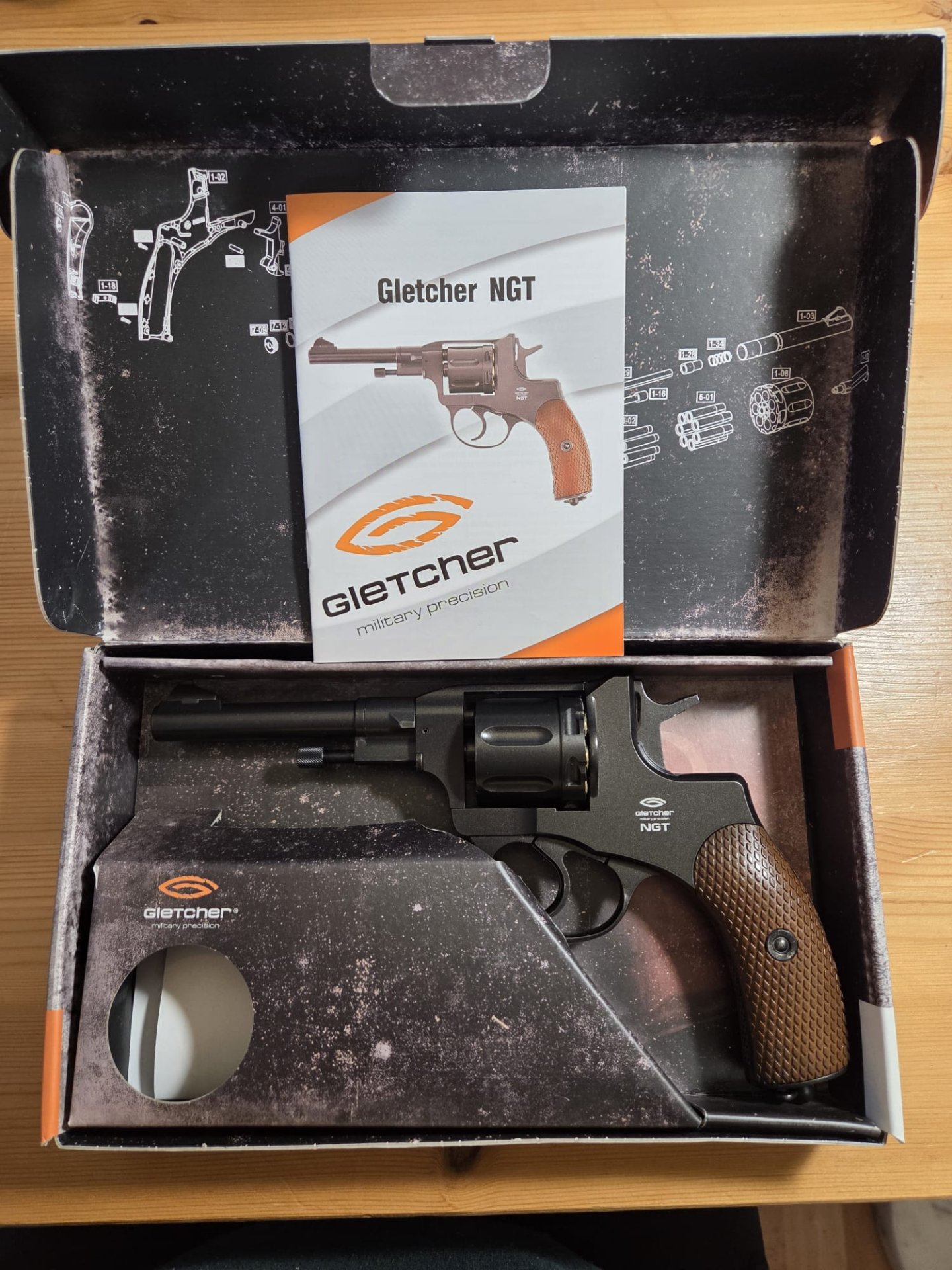 Gletcher NGT Nagant Revolver CO2 4,5mm Steel BB – Bild 1