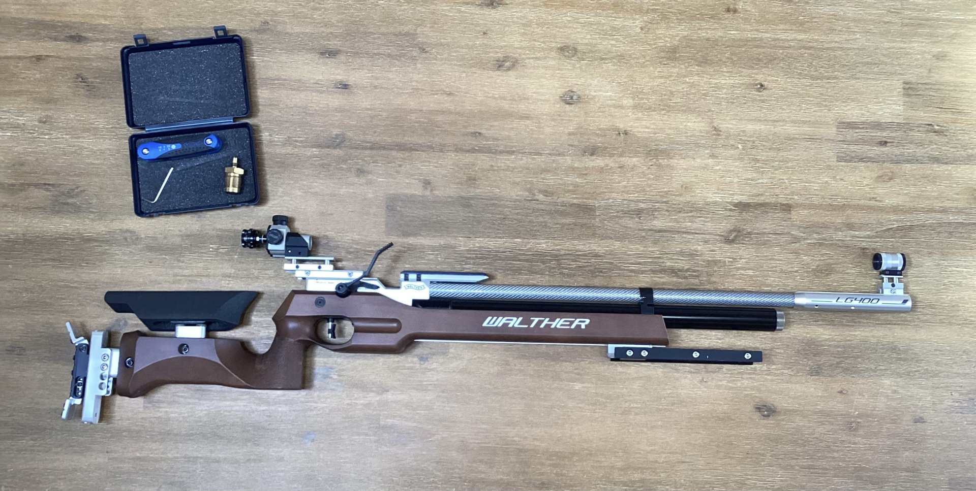 Walther LG 400 gebraucht, mit Nussbaumschaft – Bild 2